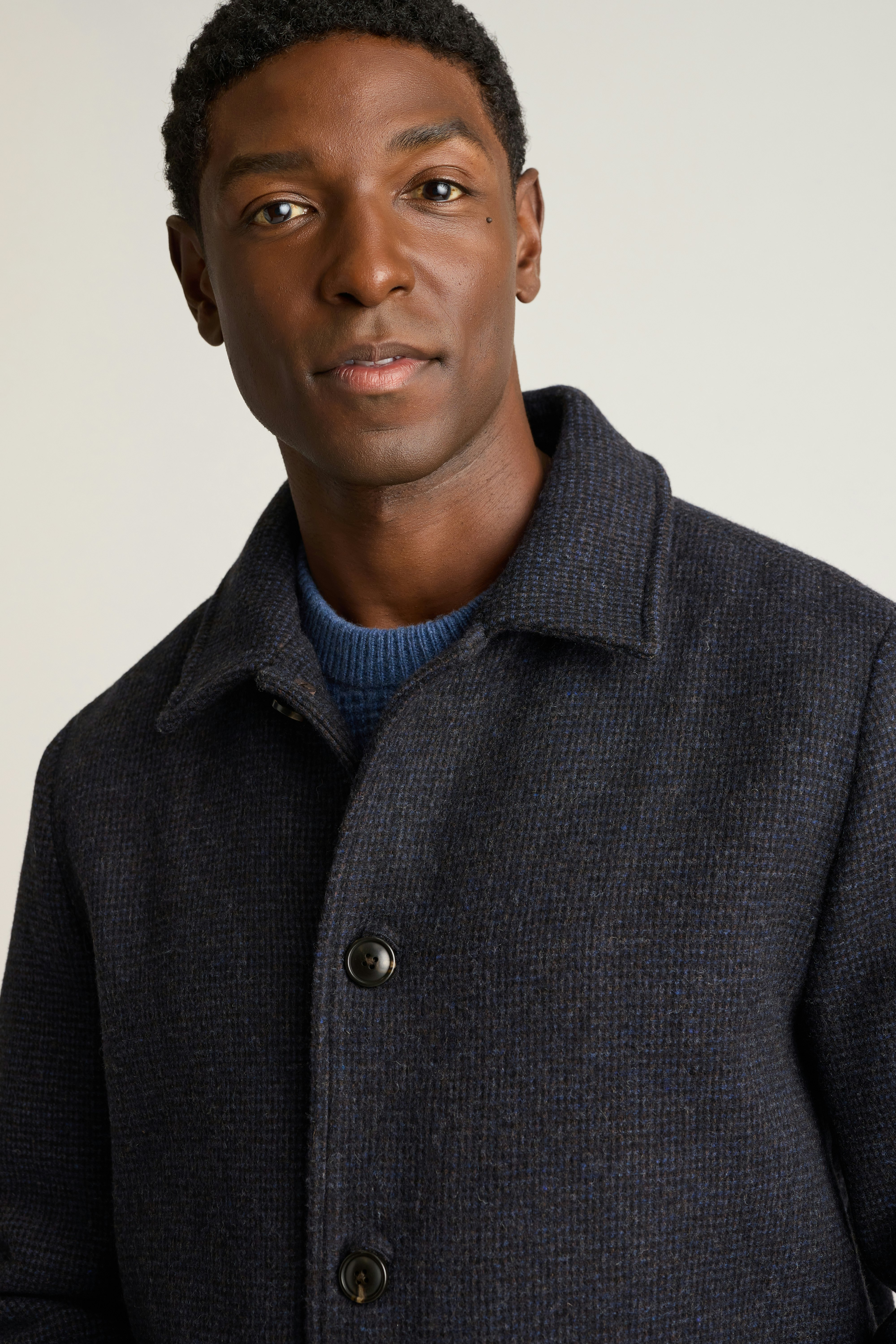 The Italian Wool Car Coat navy blue