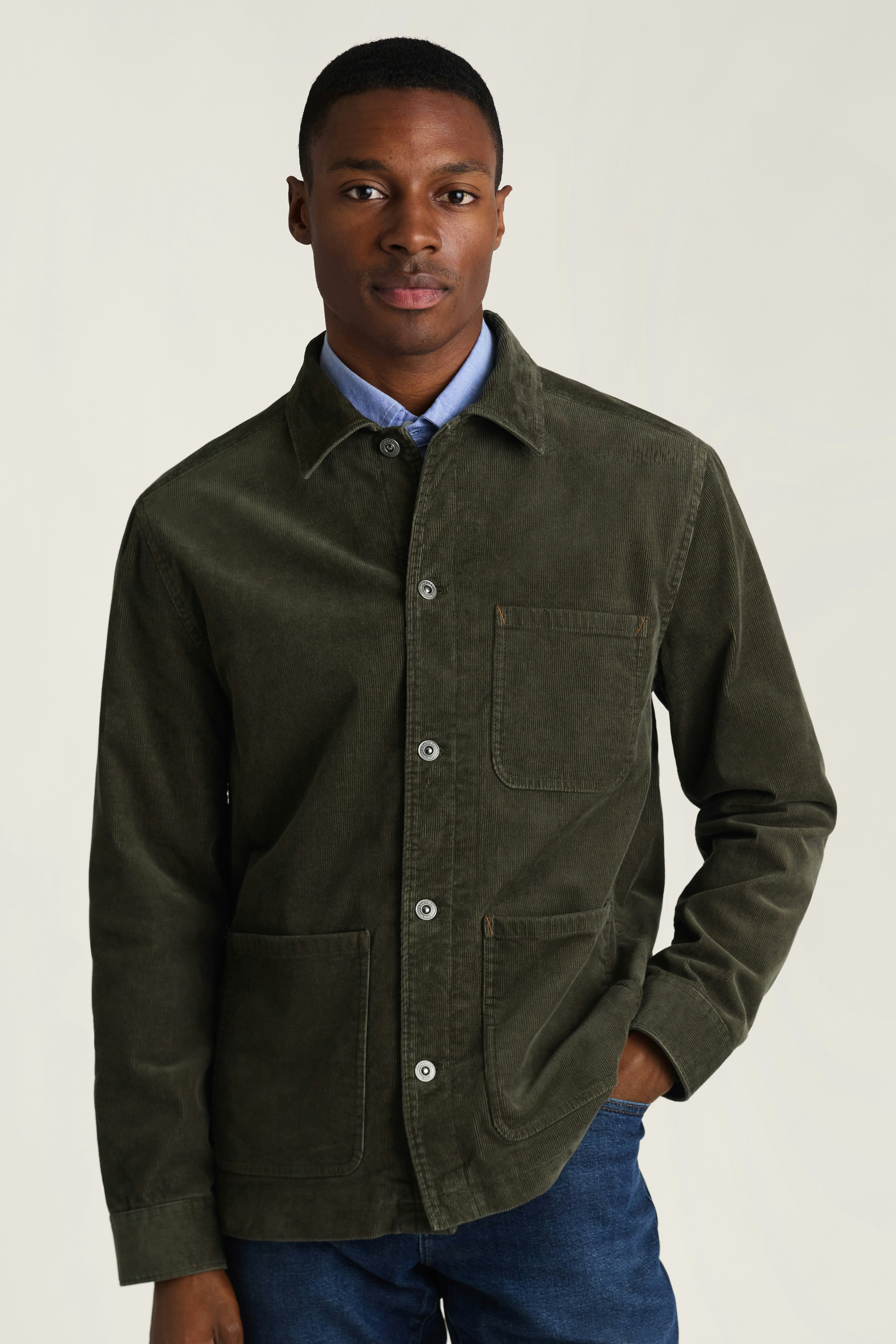 Cord Beau Chore Jacket deep forest green
