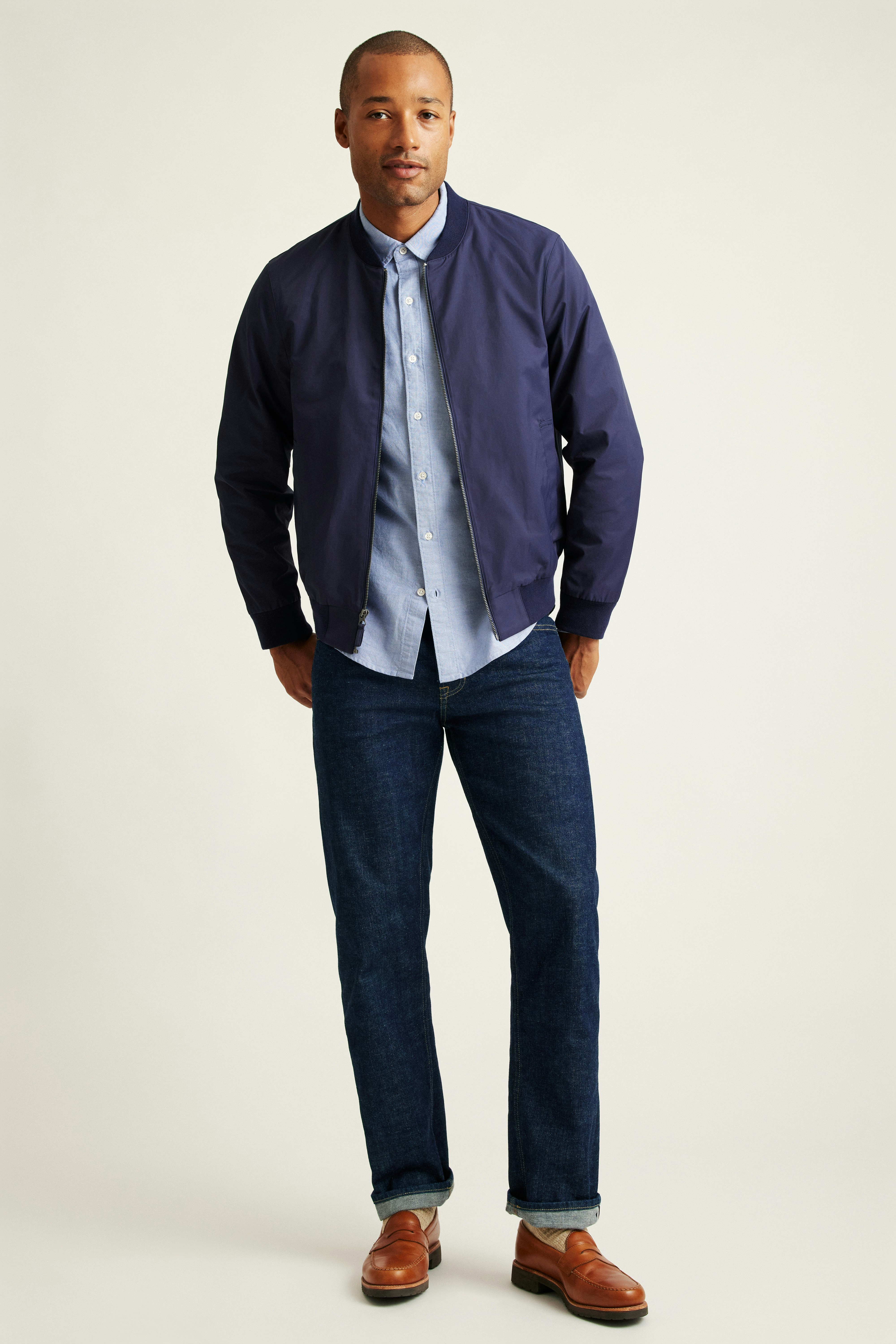 The Boulevard Bomber maritime blue