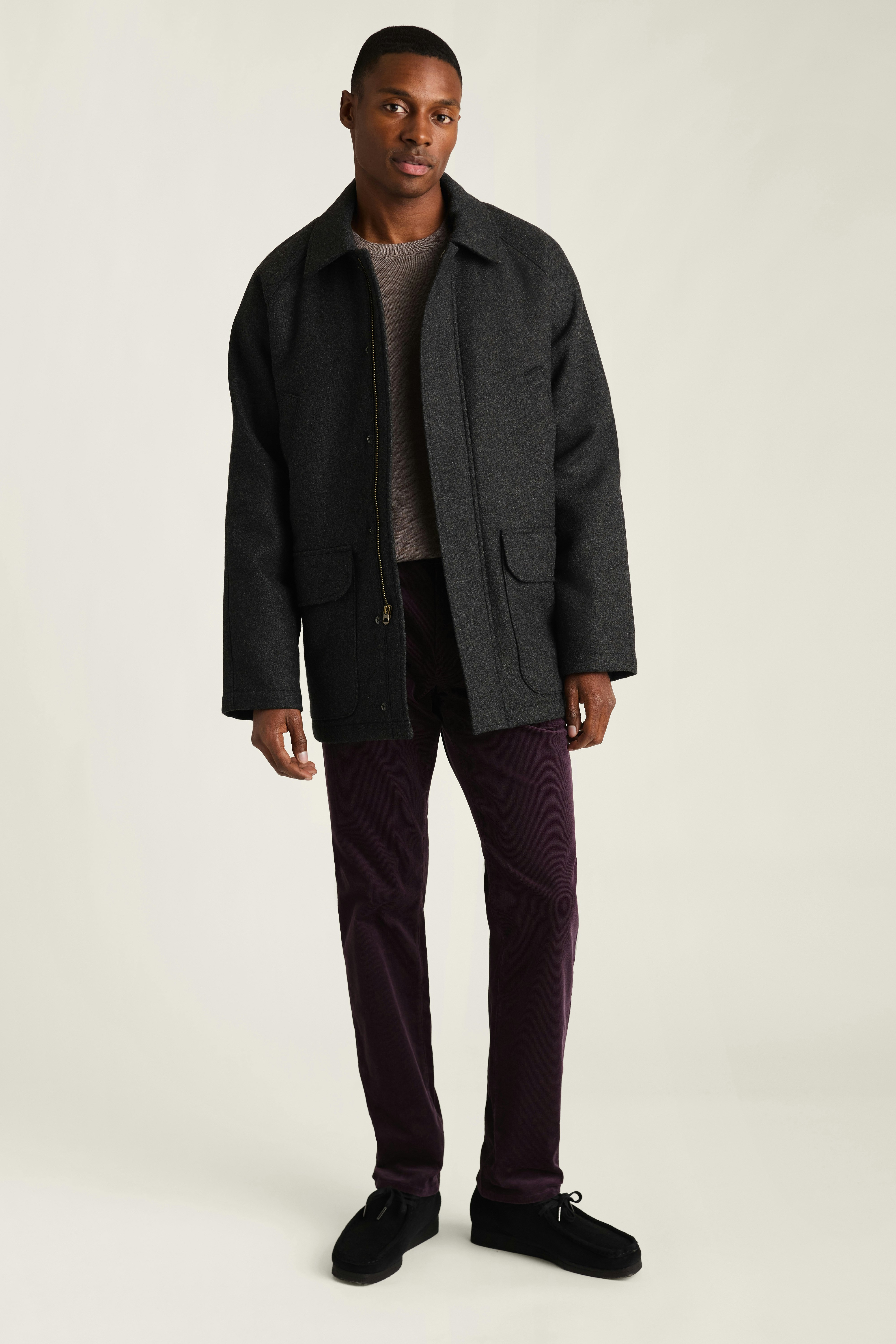 The Italian Wool Field Jacket grey twill