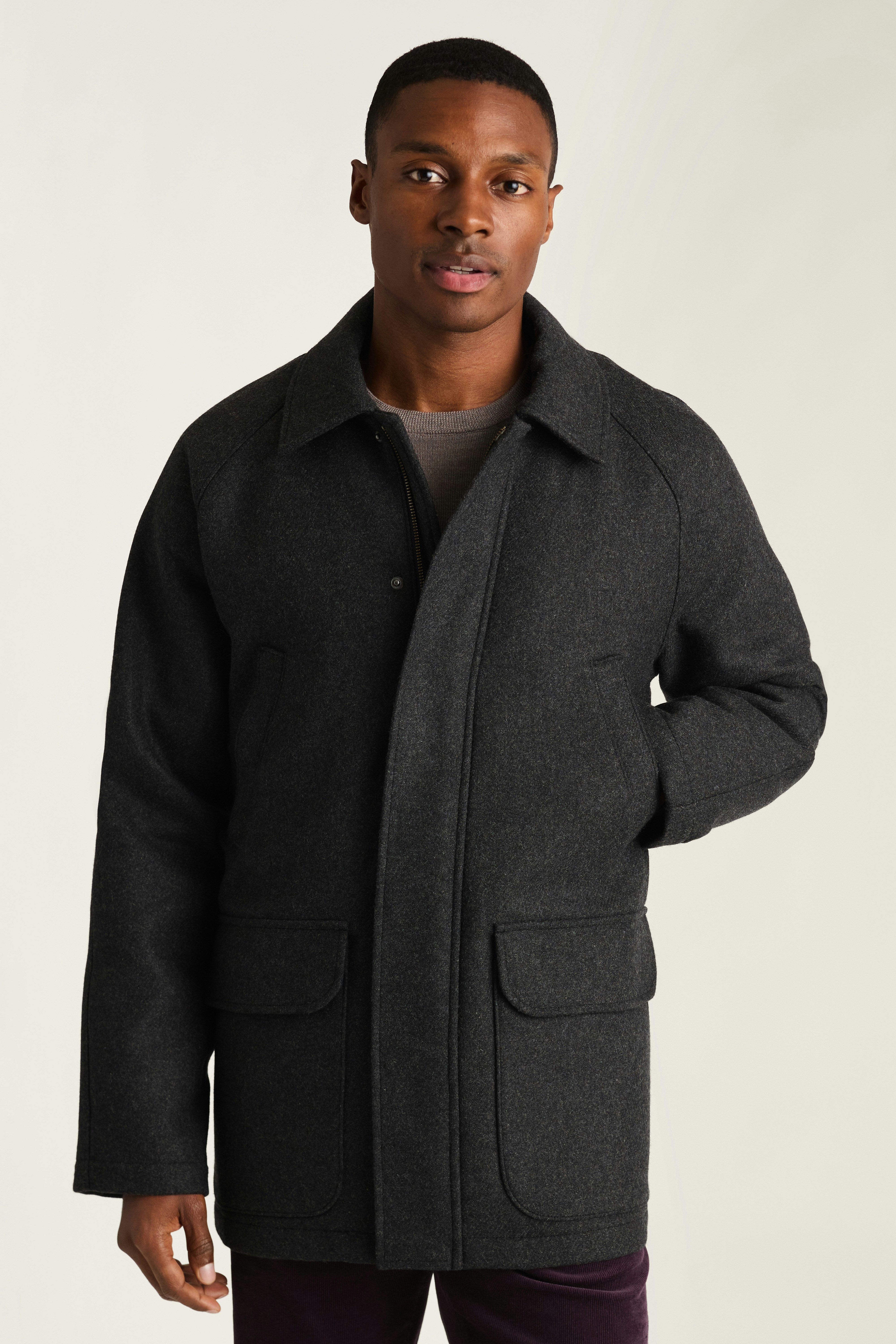 The Italian Wool Field Jacket grey twill