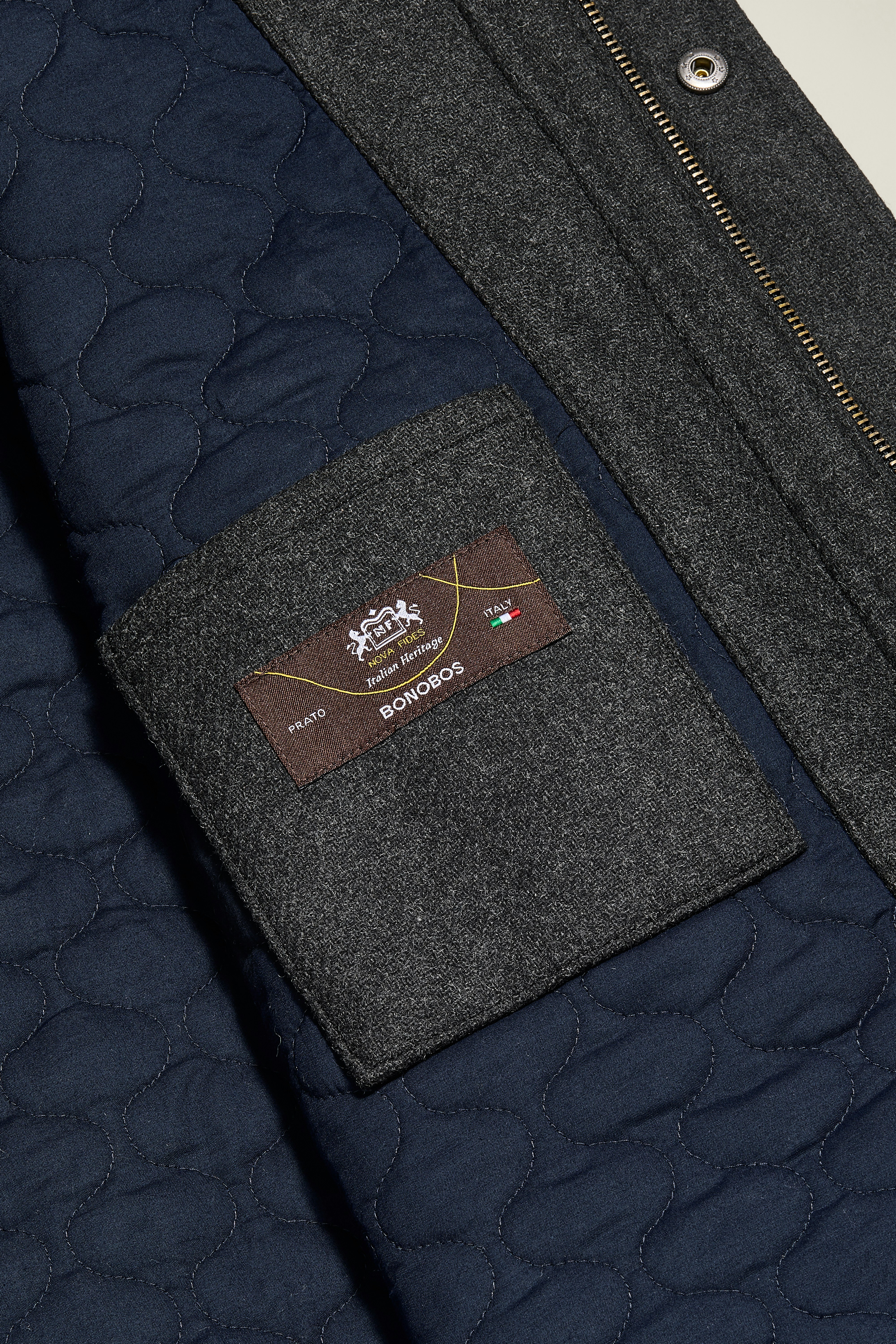 The Italian Wool Field Jacket grey twill