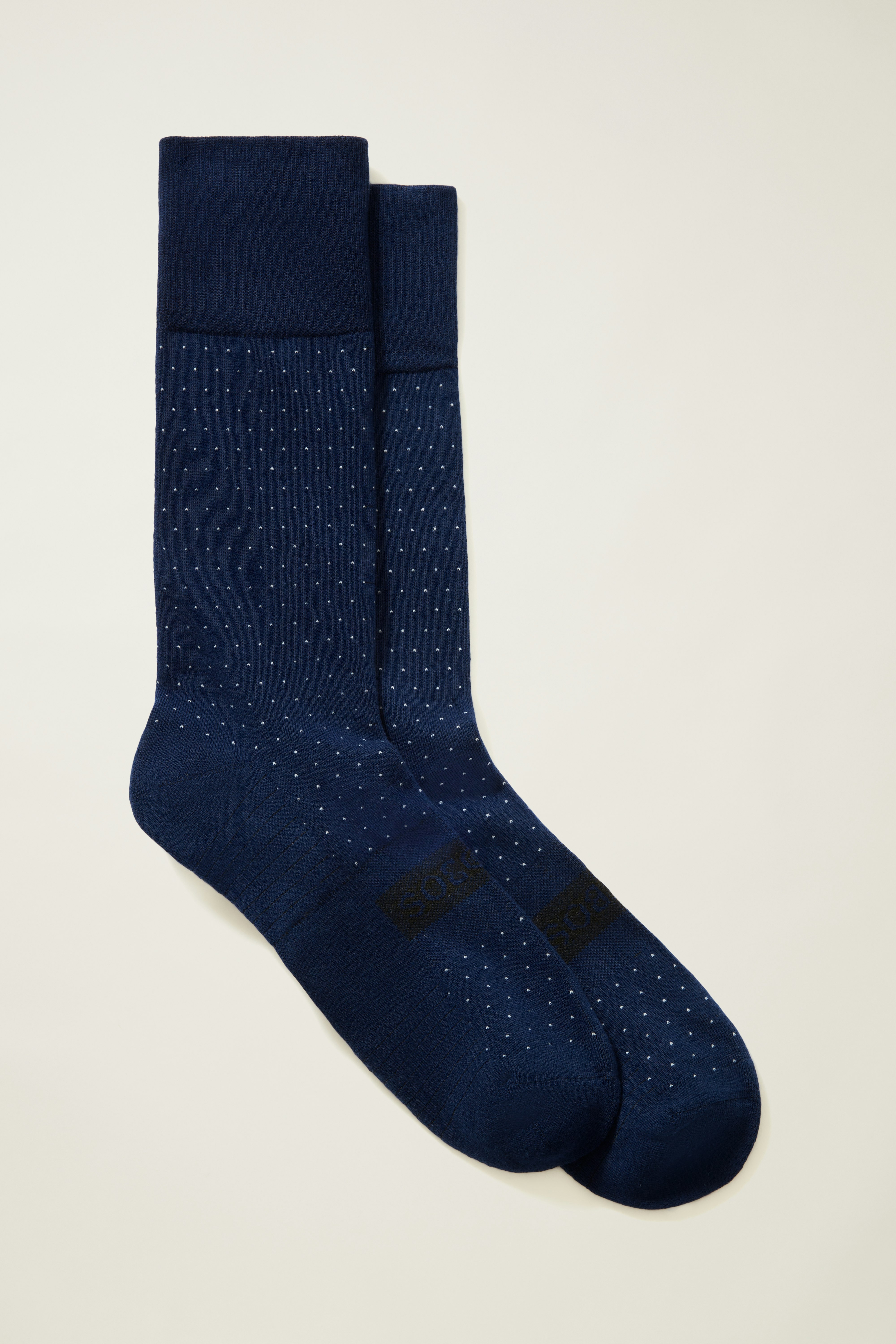 Soft Everyday Socks navy pin dot