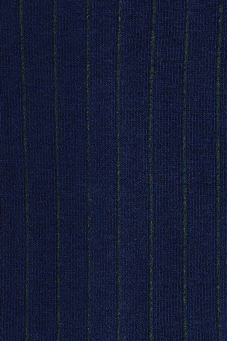 Soft Everyday Socks navy green plaited stripe