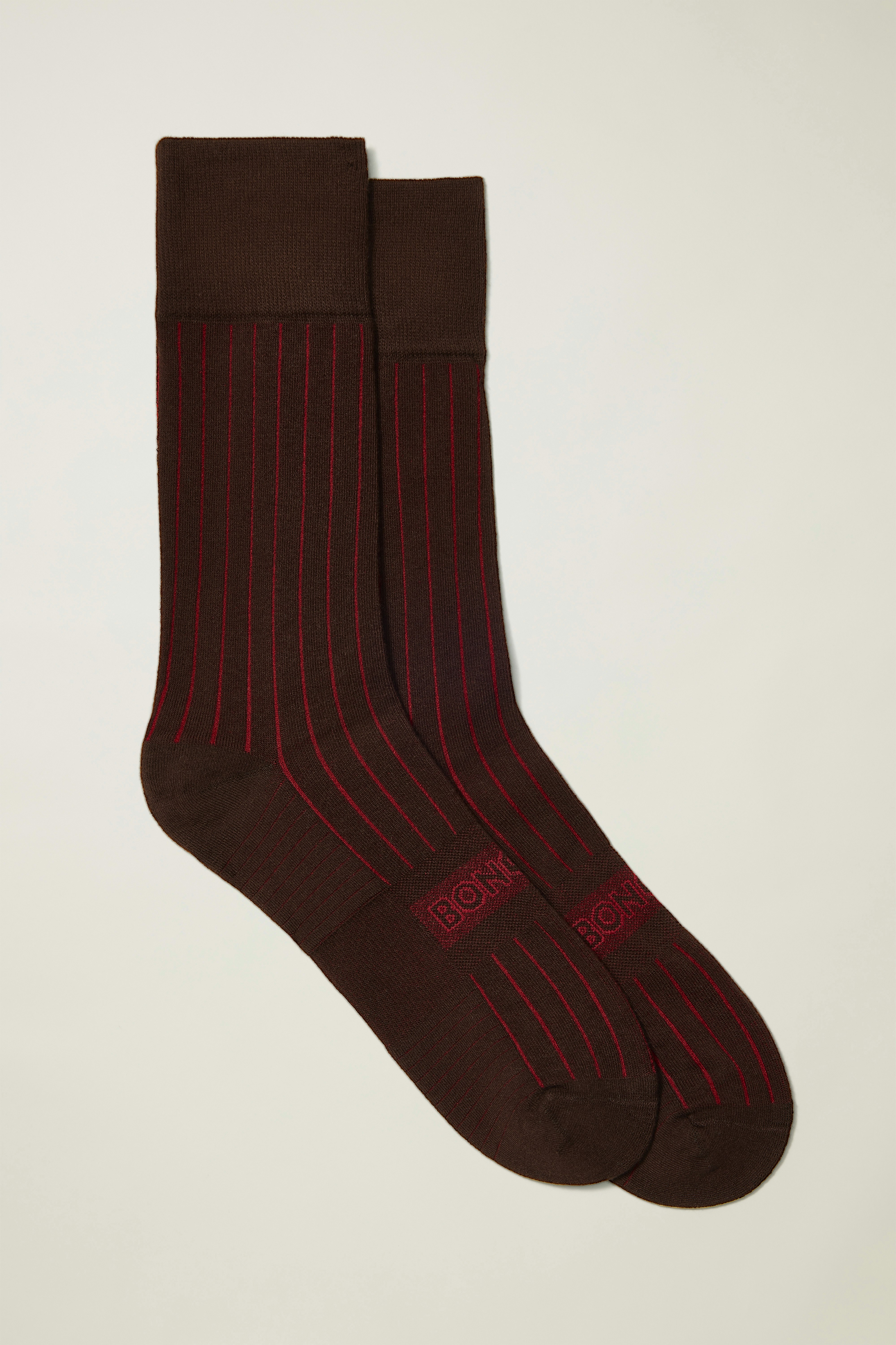 Soft Everyday Socks brown plaited stripe