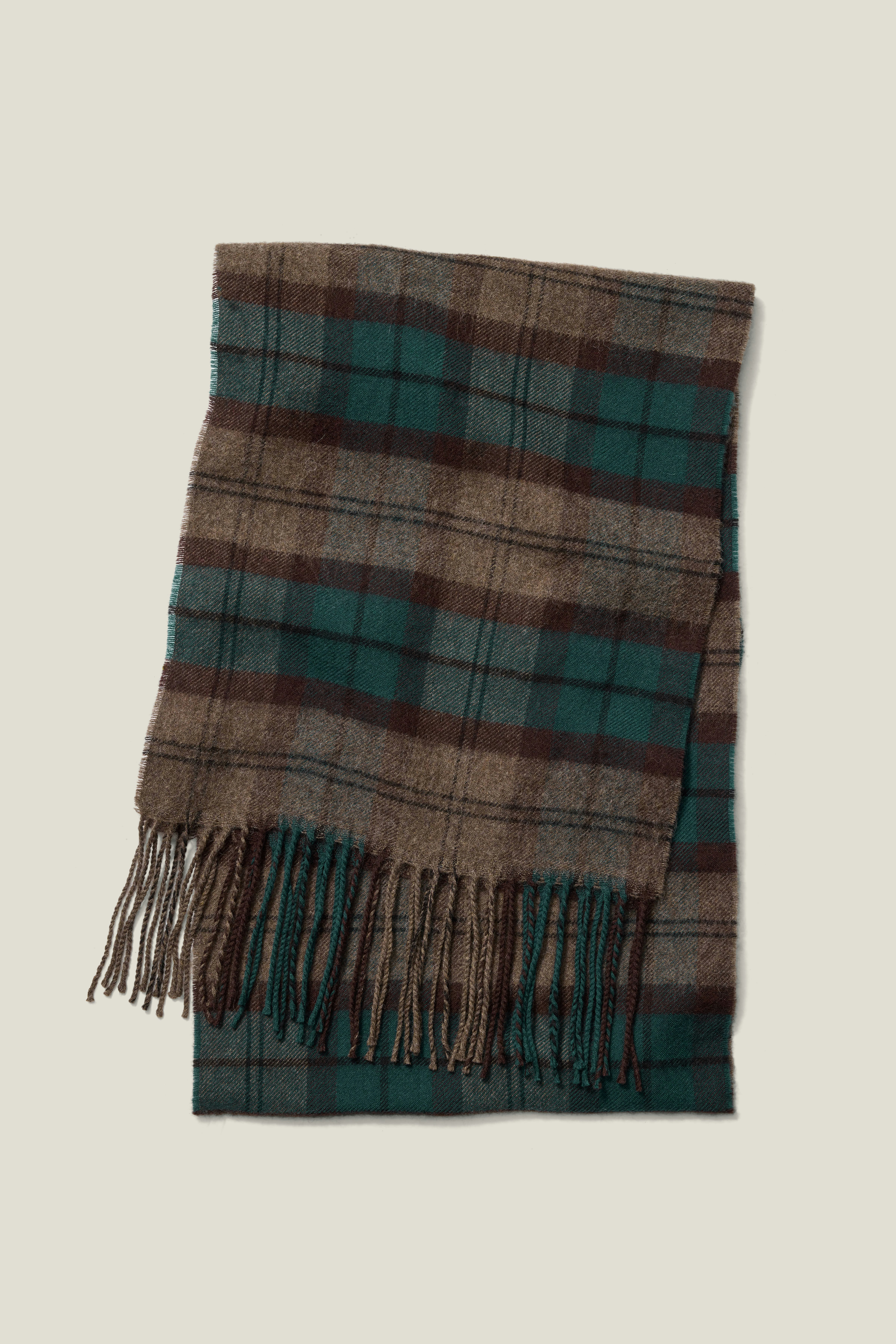 Italian Wool Scarf multicolor plaid