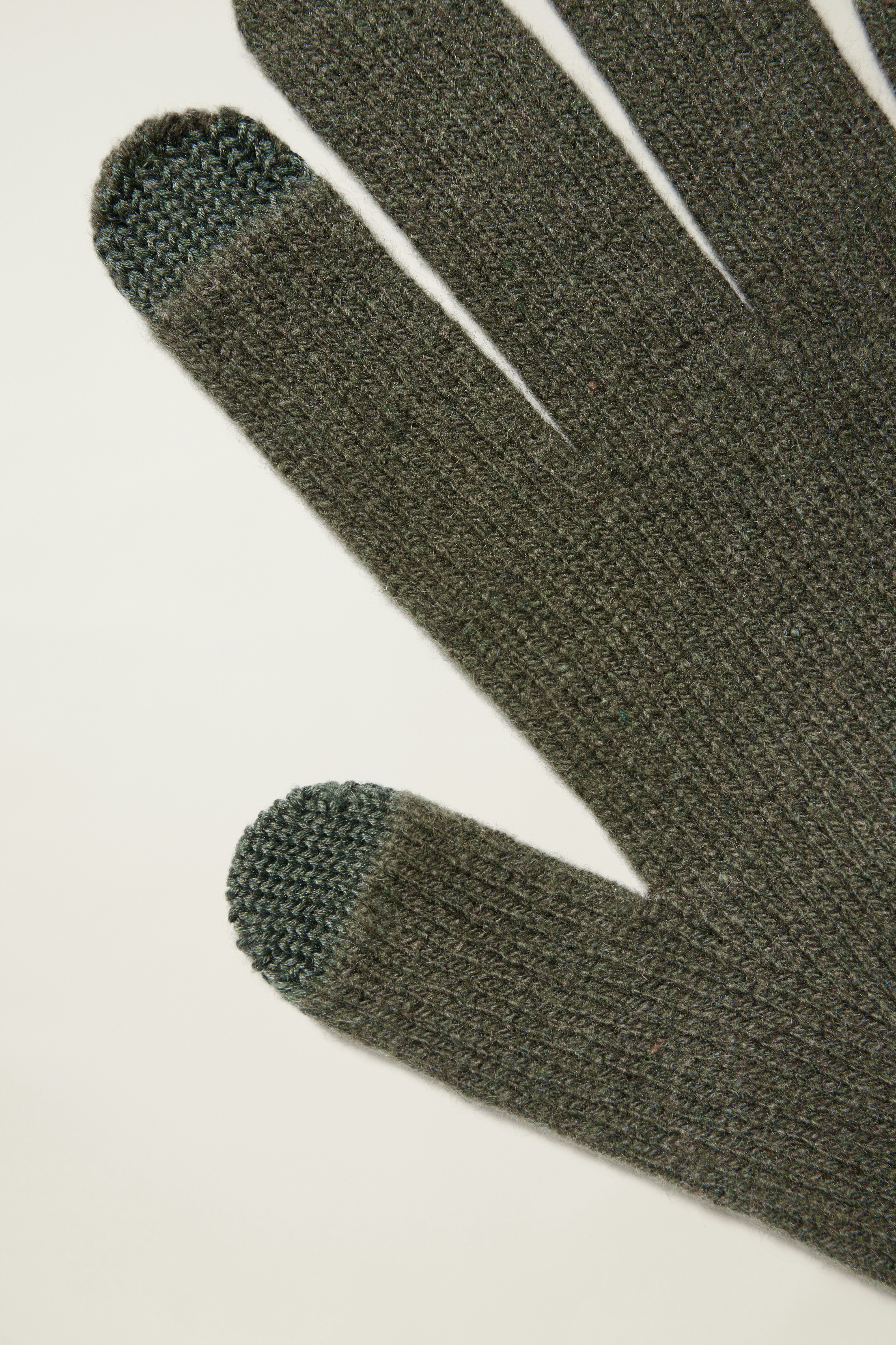 Italian Cashmere Gloves dark olive green