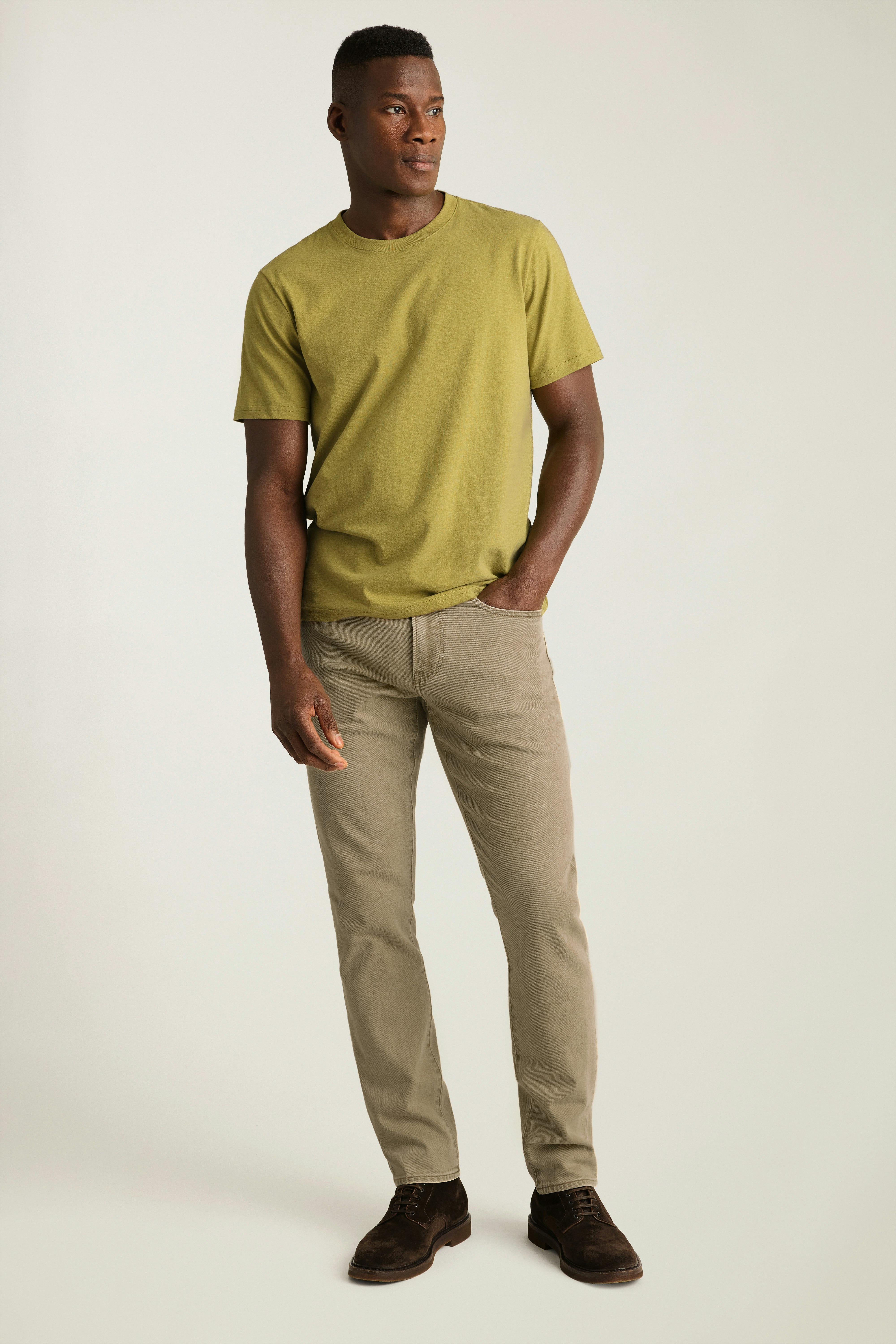 Forever Soft Cotton Tee mid green heather