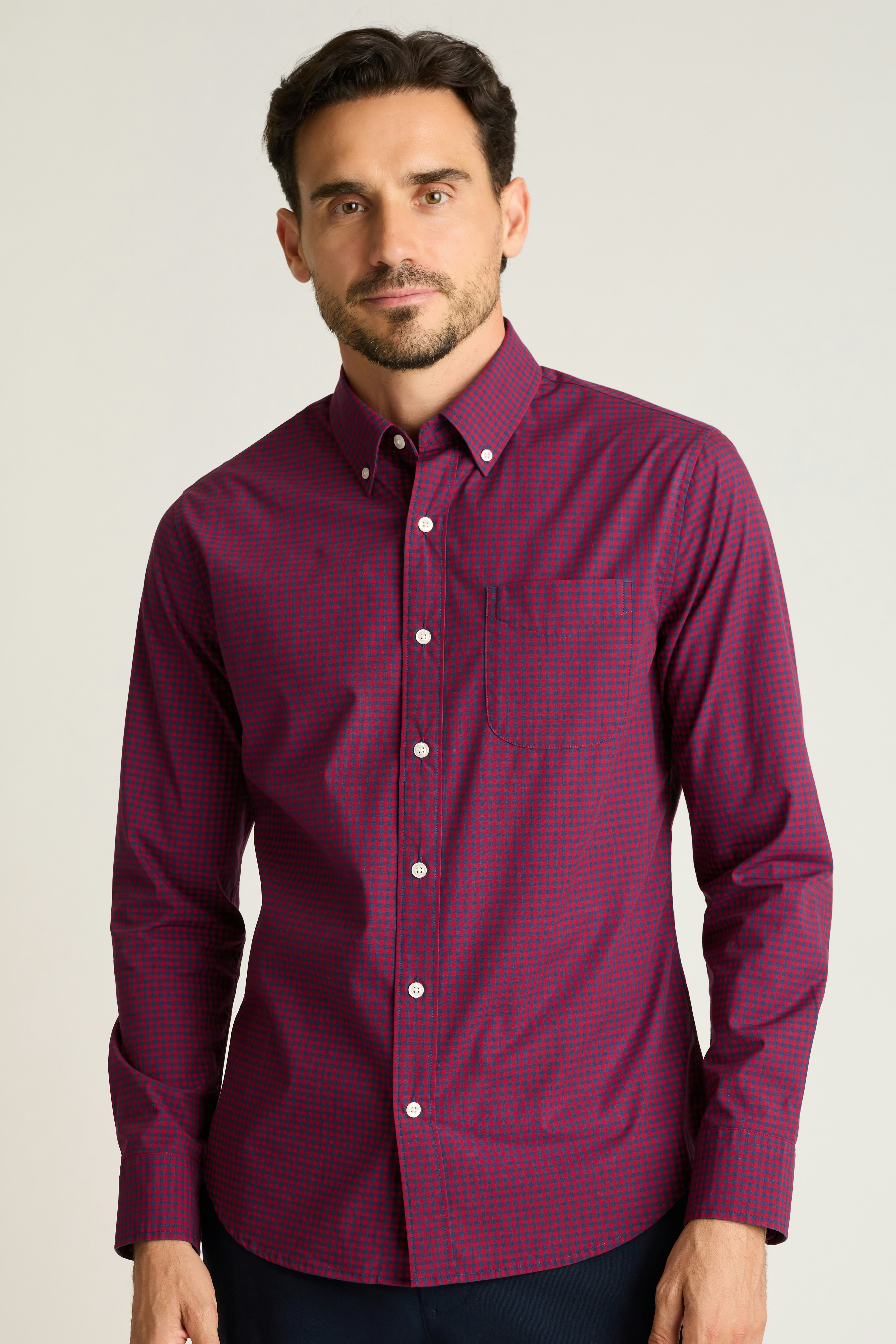Everyday Shirt navy red gingham