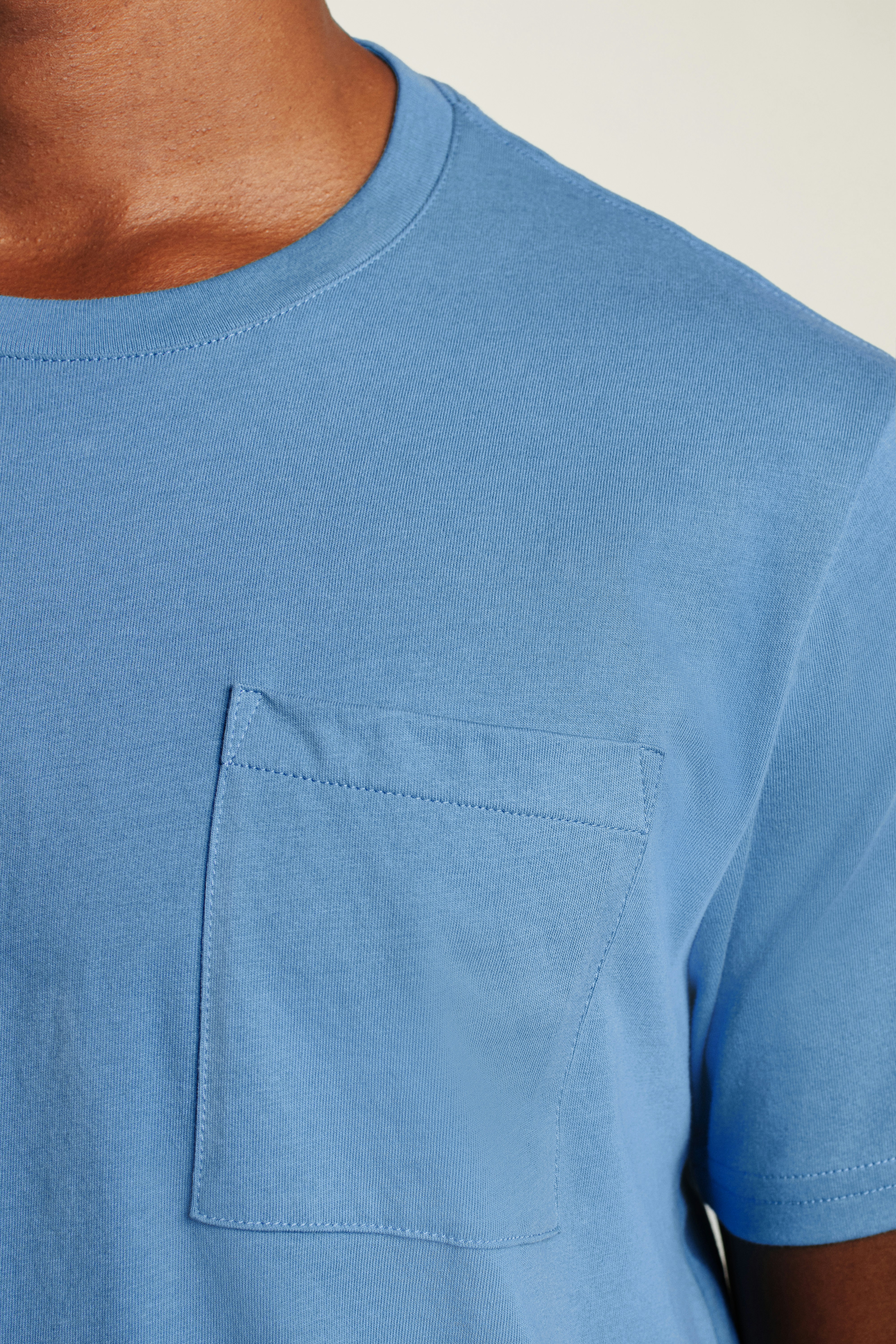 Forever Soft Cotton Pocket Tee moody blue