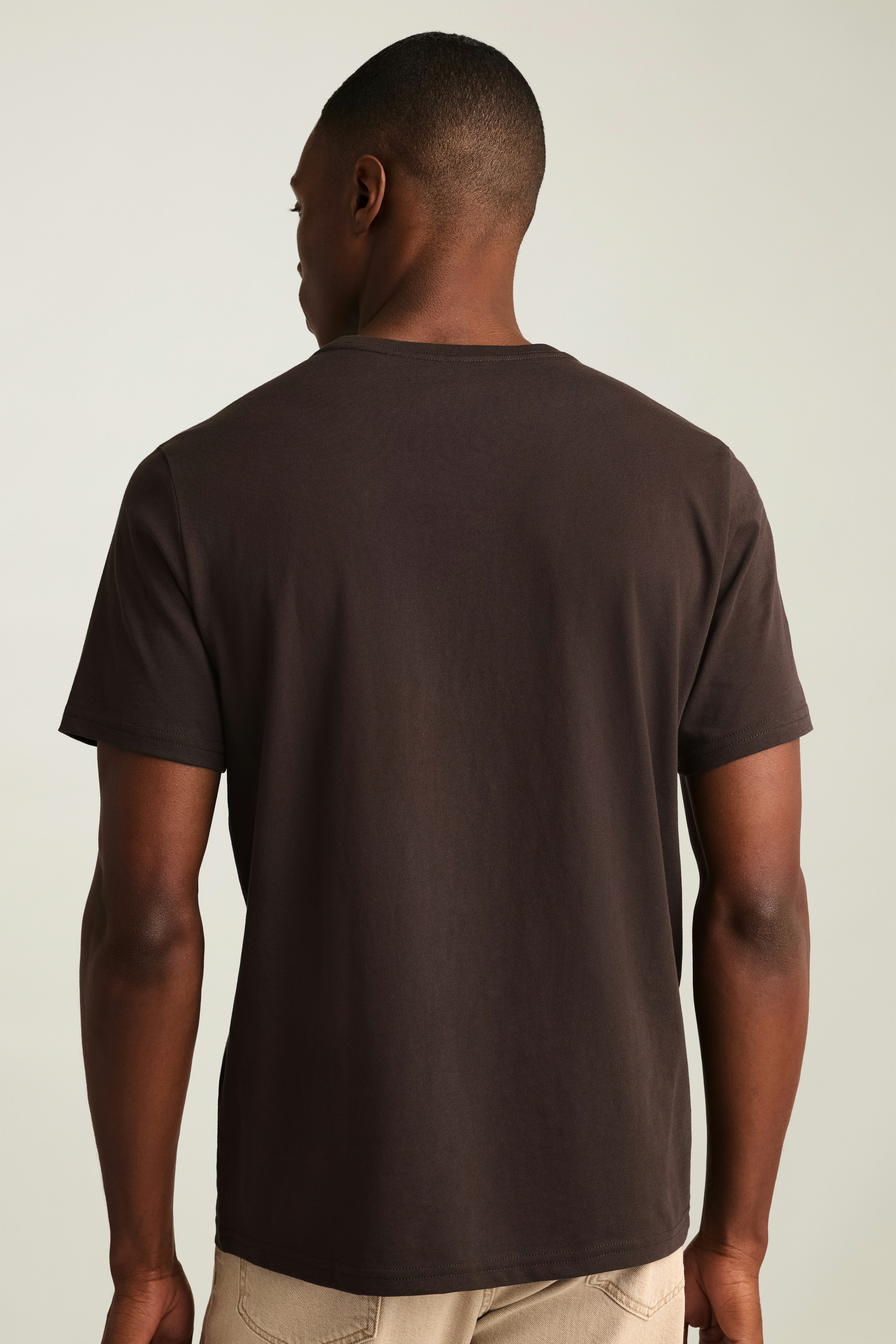 Forever Soft Cotton  V-Neck Tee chocolate brown