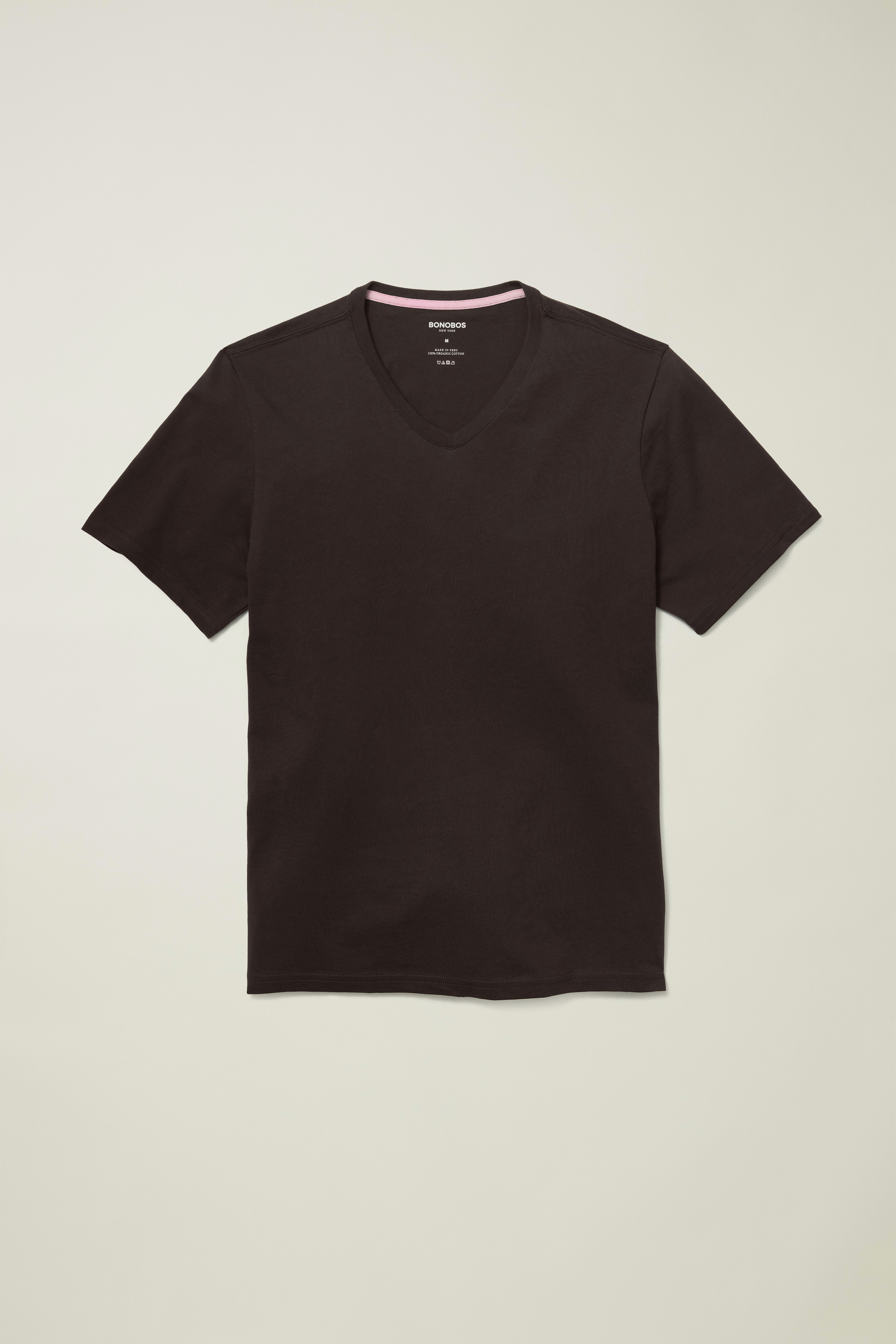 Forever Soft Cotton  V-Neck Tee chocolate brown