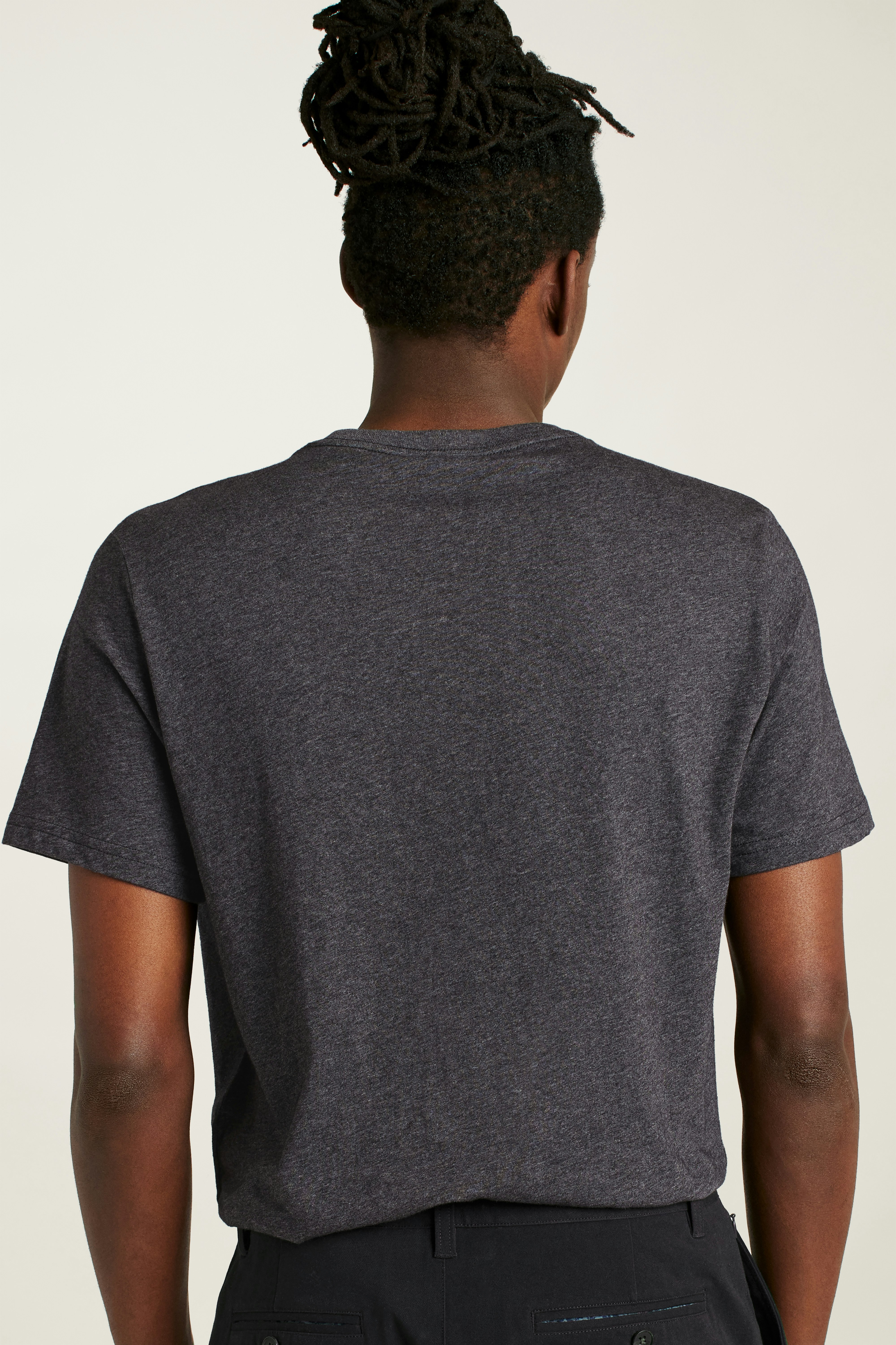 Forever Soft Cotton Pocket Tee heather charcoal