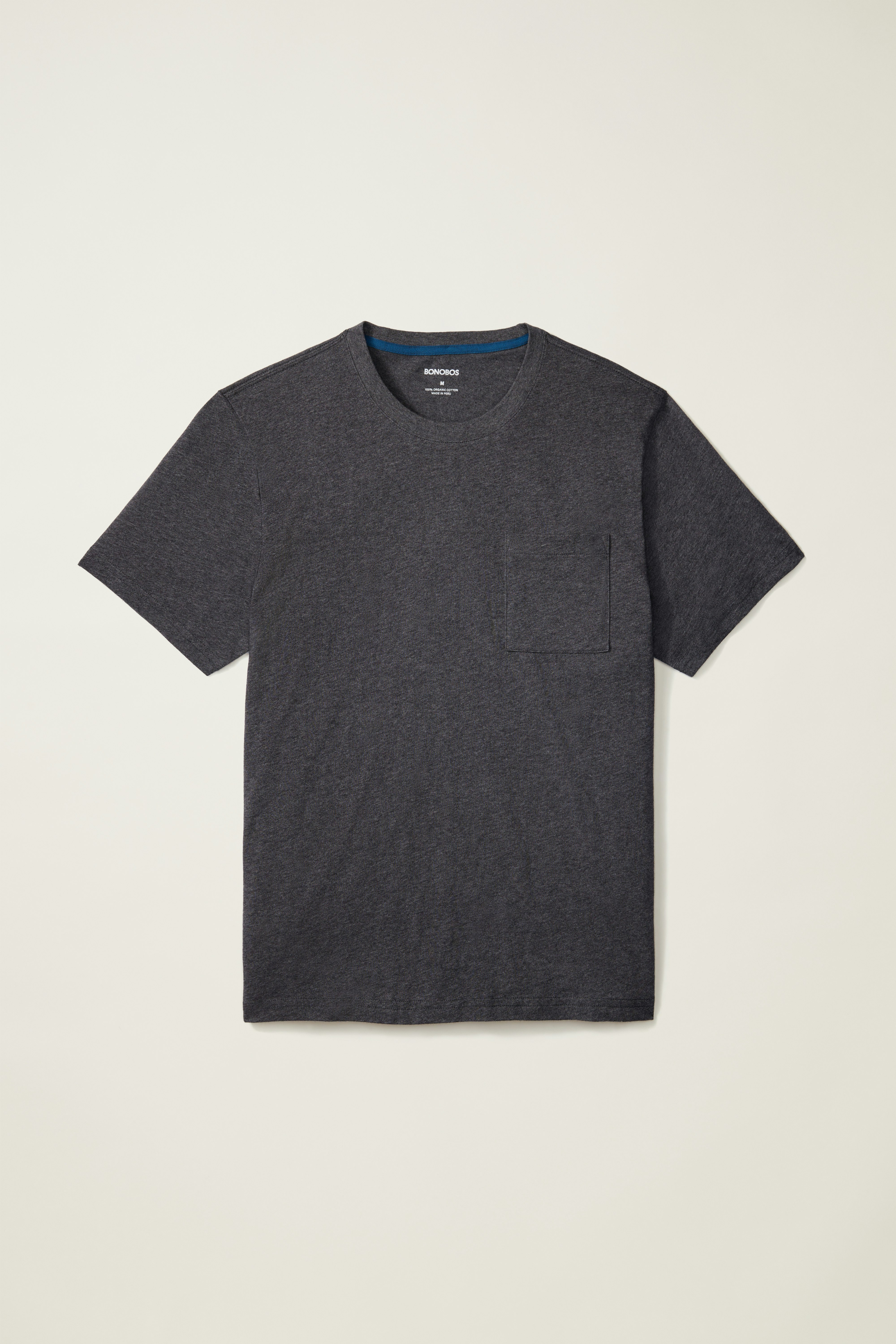 Forever Soft Cotton Pocket Tee heather charcoal