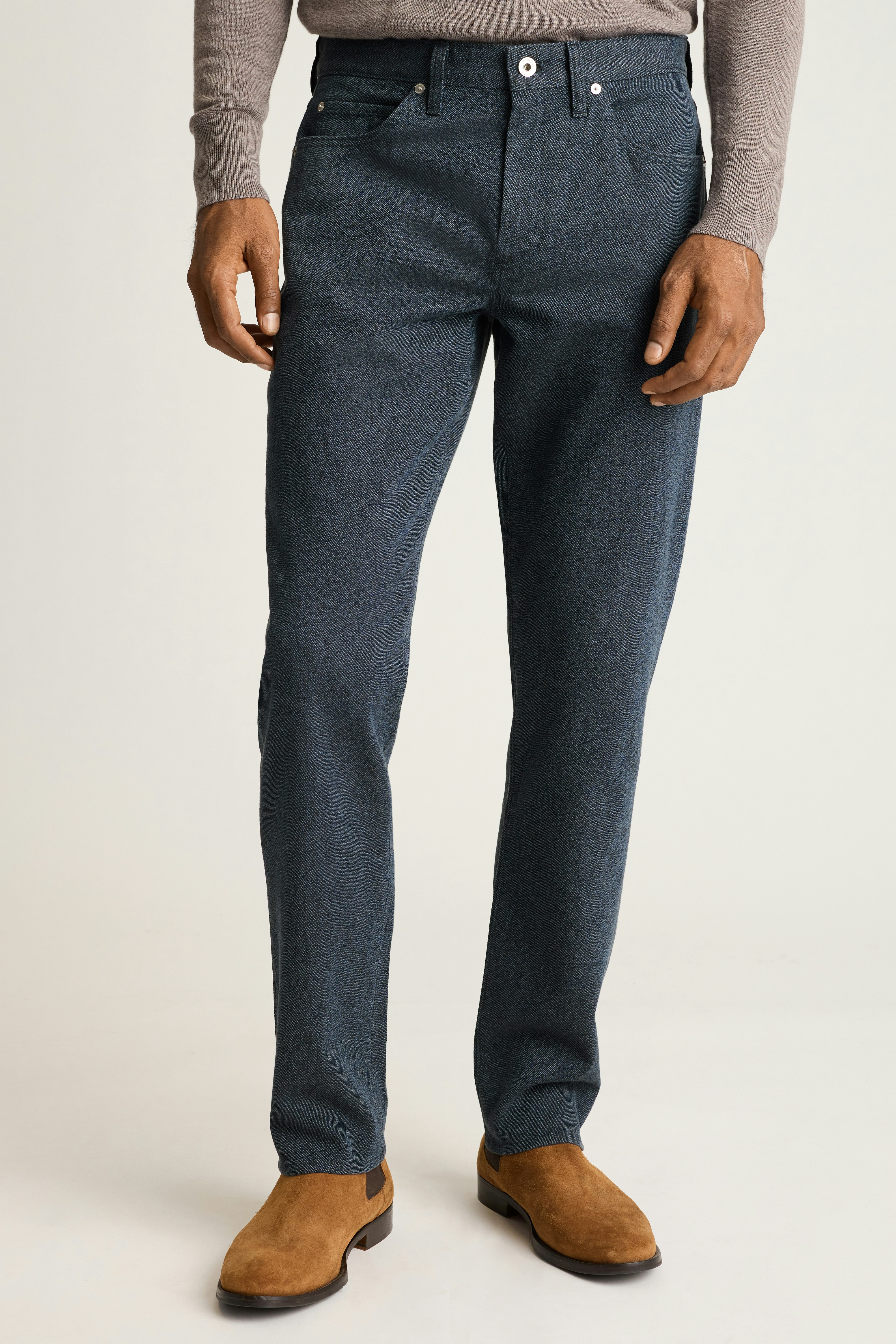 Ridgewood Textured 5-Pocket Pant navy blue twill