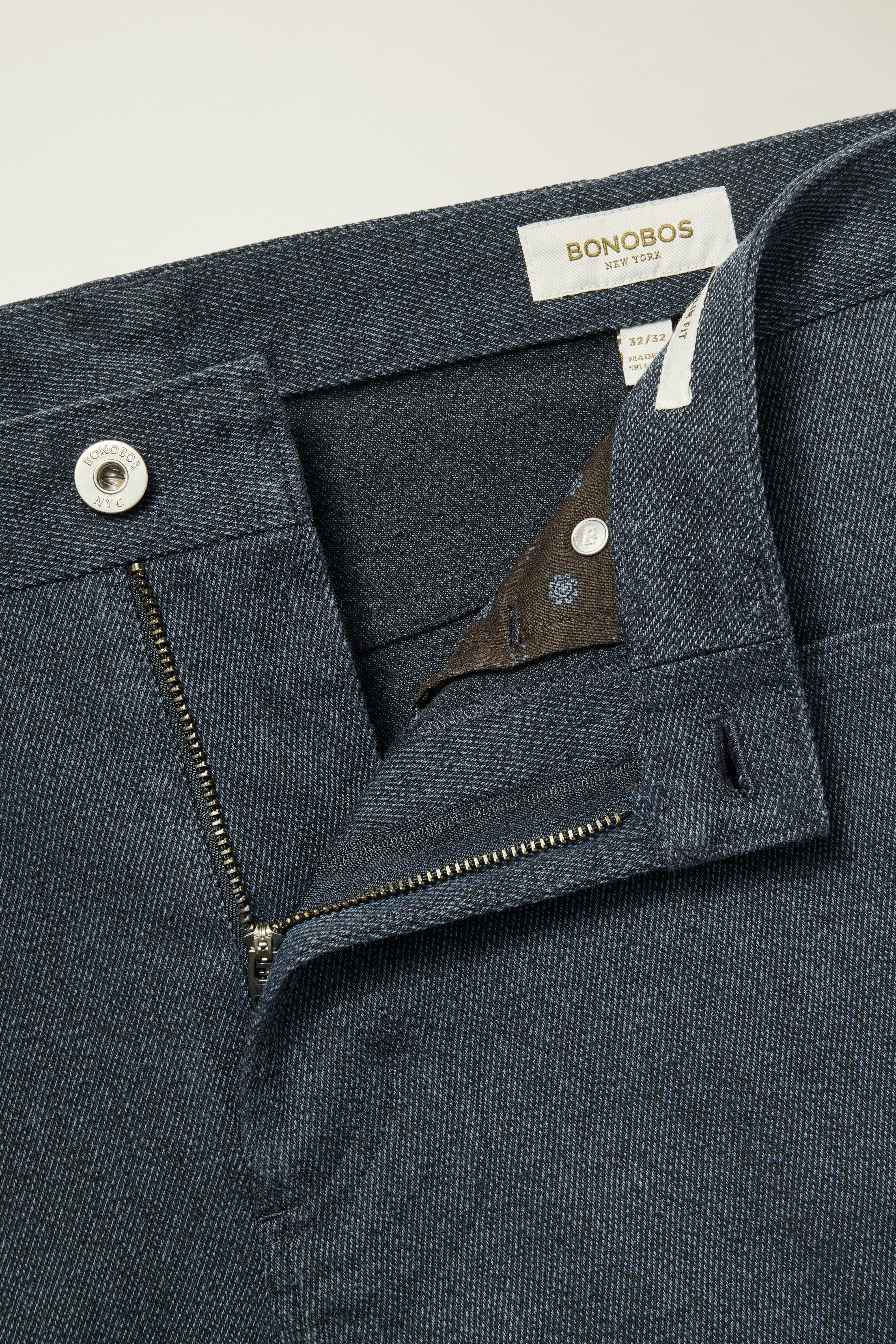 Ridgewood Textured 5-Pocket Pant navy blue twill