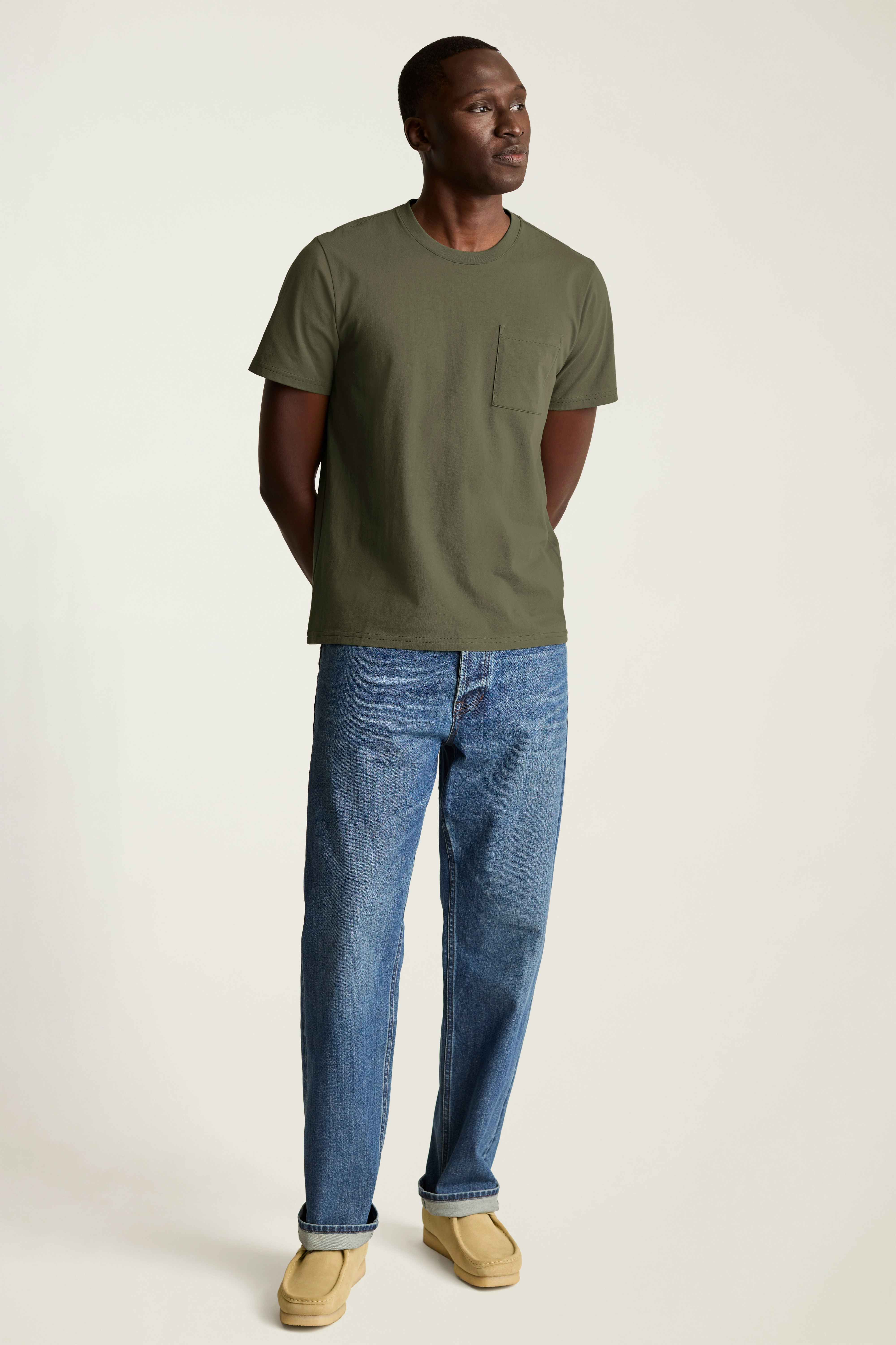 Forever Soft Cotton Pocket Tee dark green