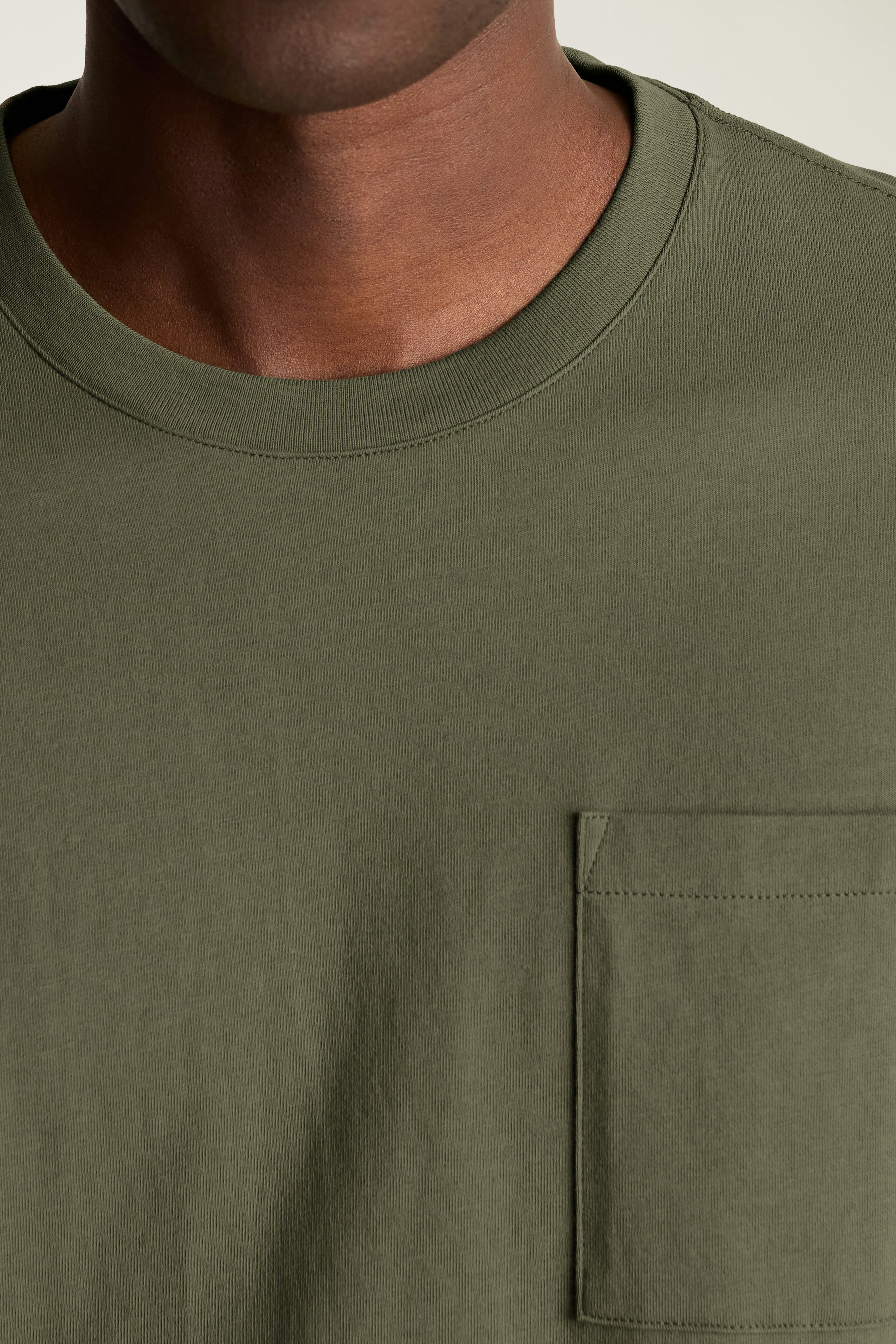 Forever Soft Cotton Pocket Tee dark green
