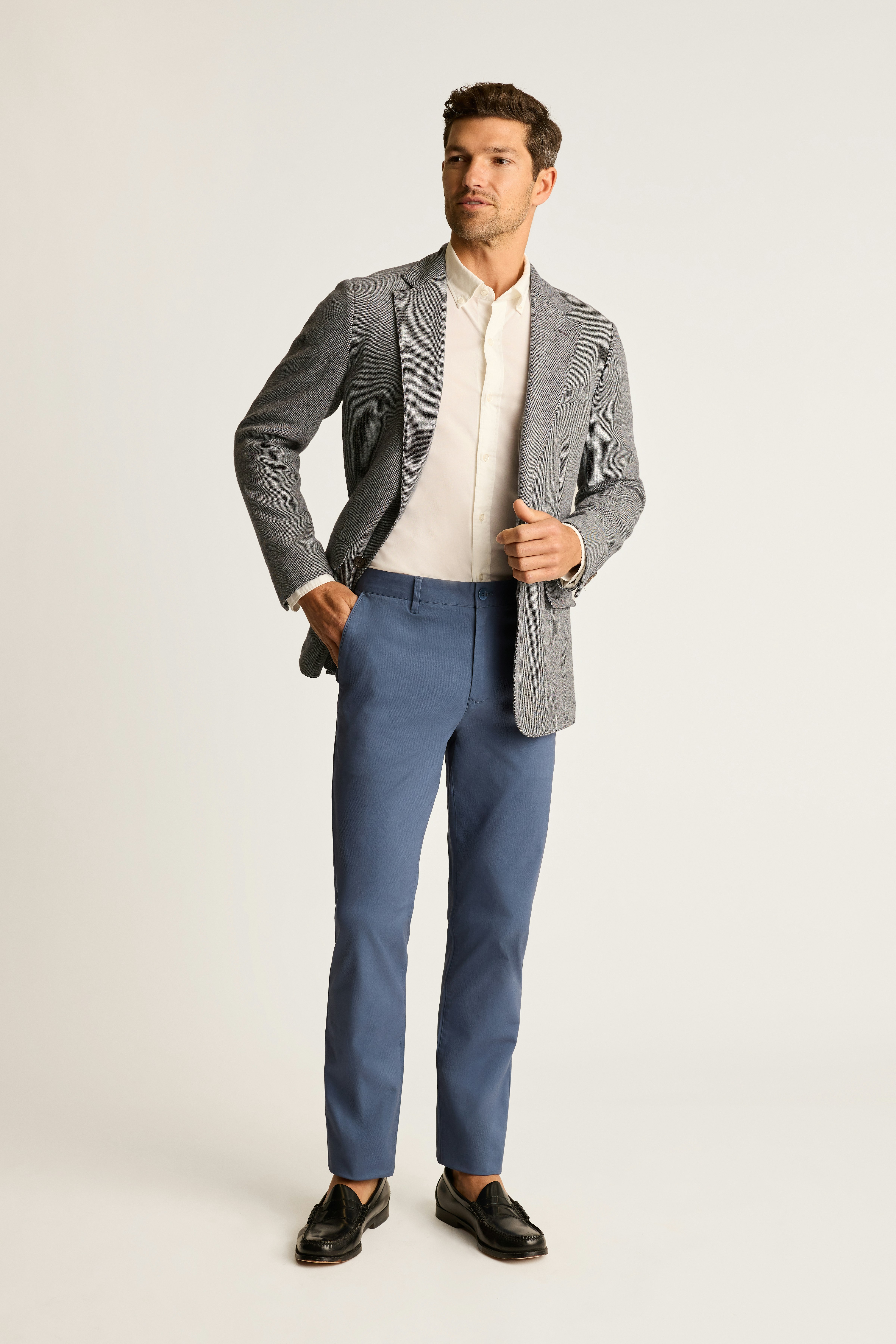 Stretch Cotton Chino indigo blue