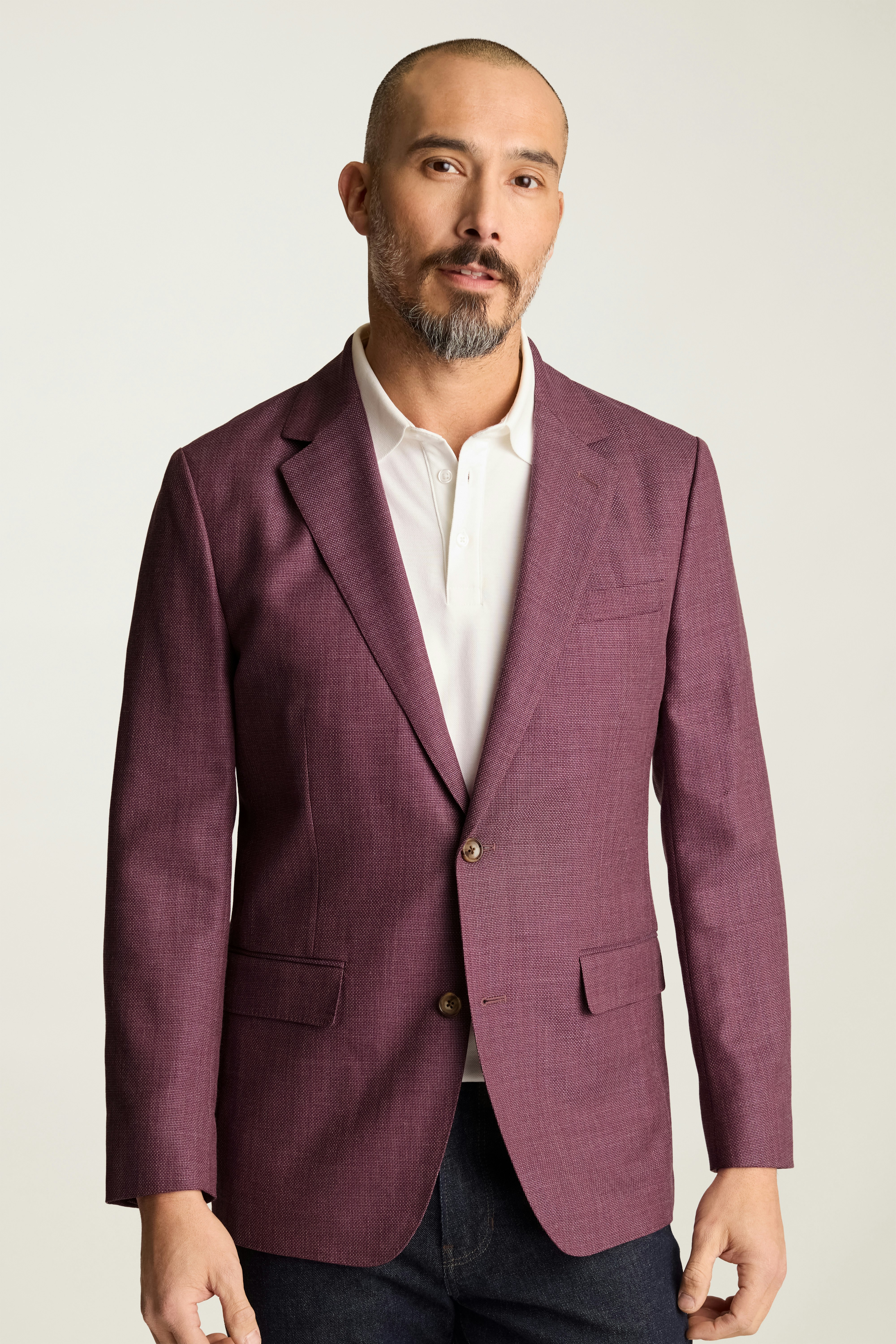 Jetsetter Unconstructed Blazer raspberry texture