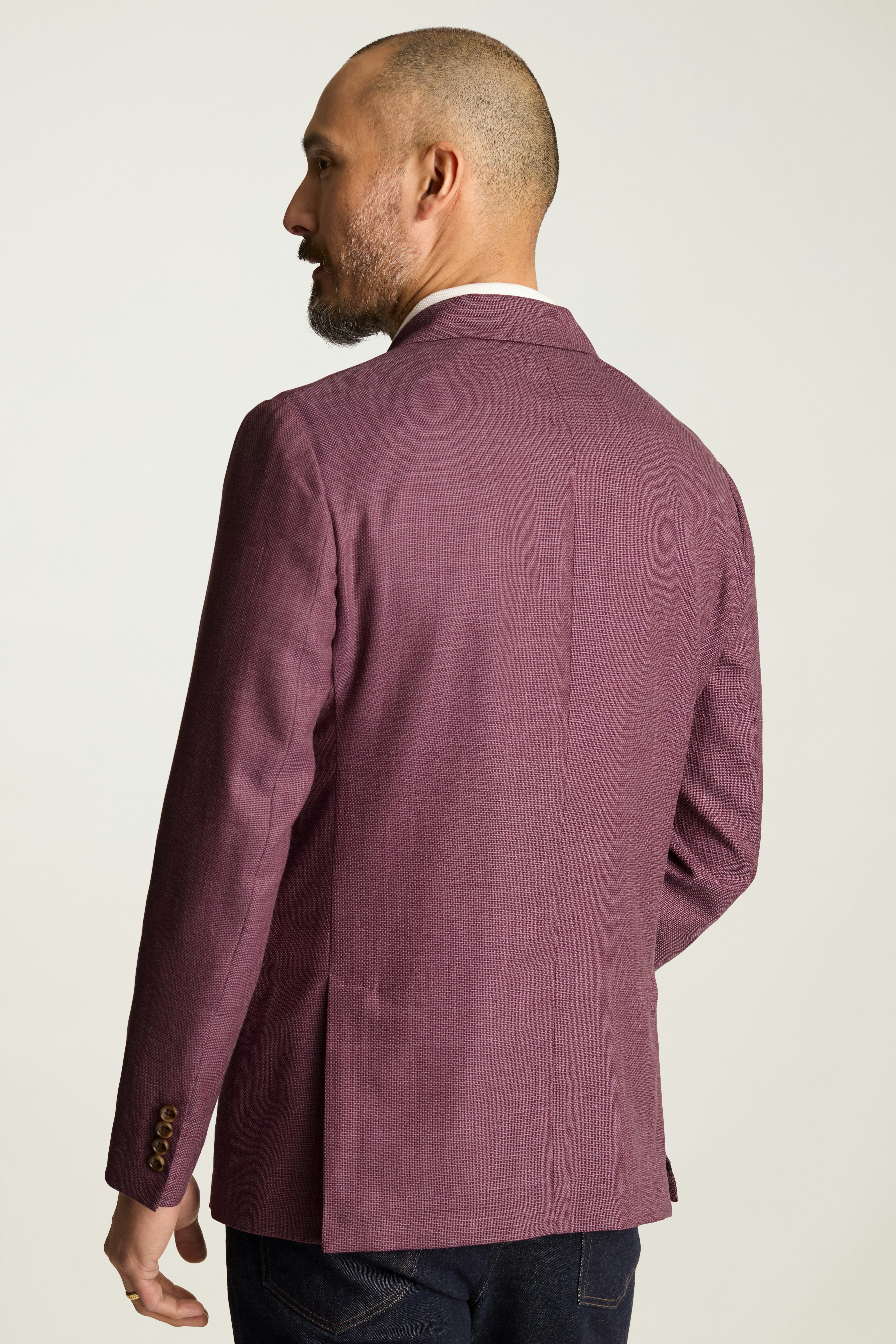 Jetsetter Unconstructed Blazer raspberry texture