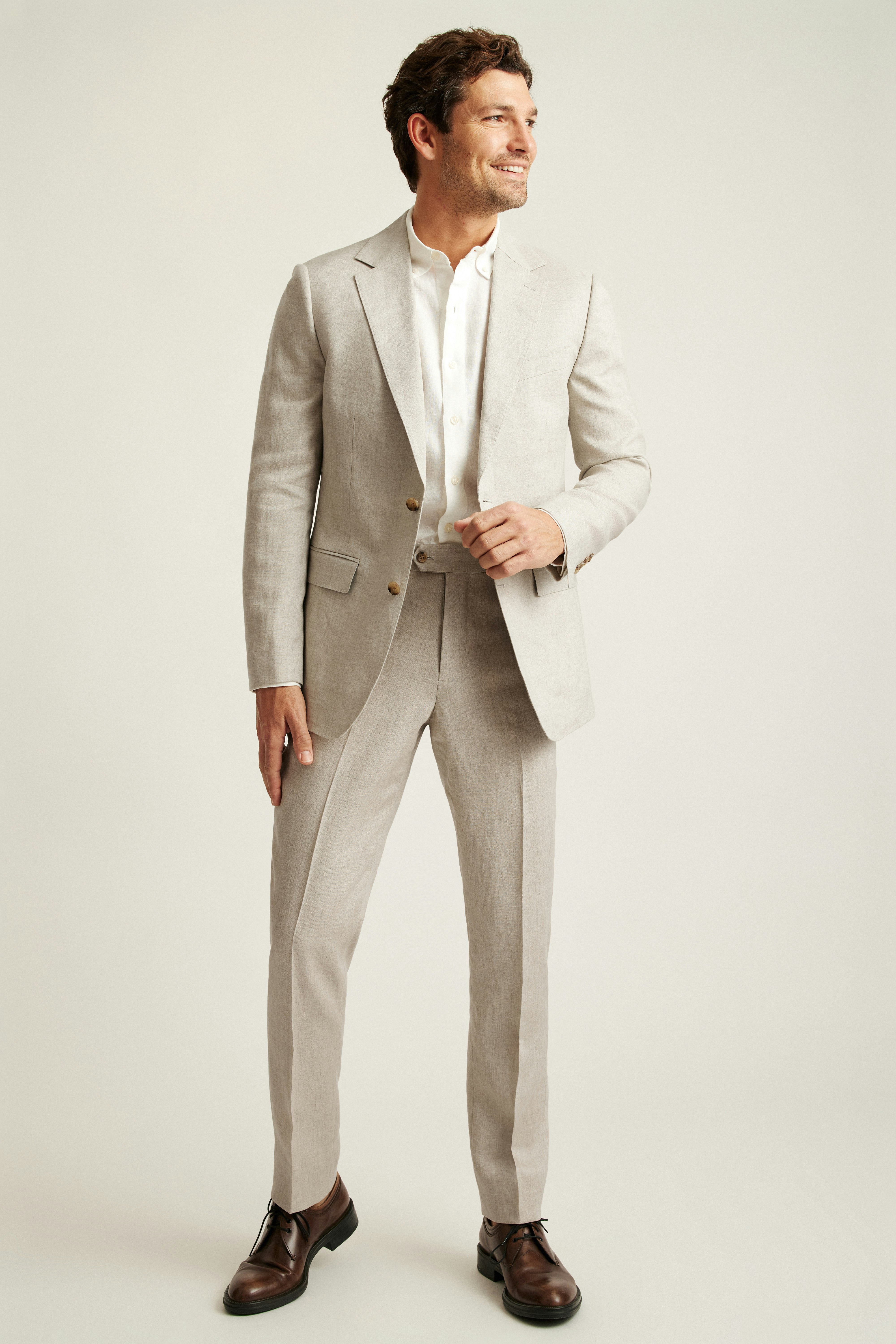 Jetsetter Italian Linen Blazer stone