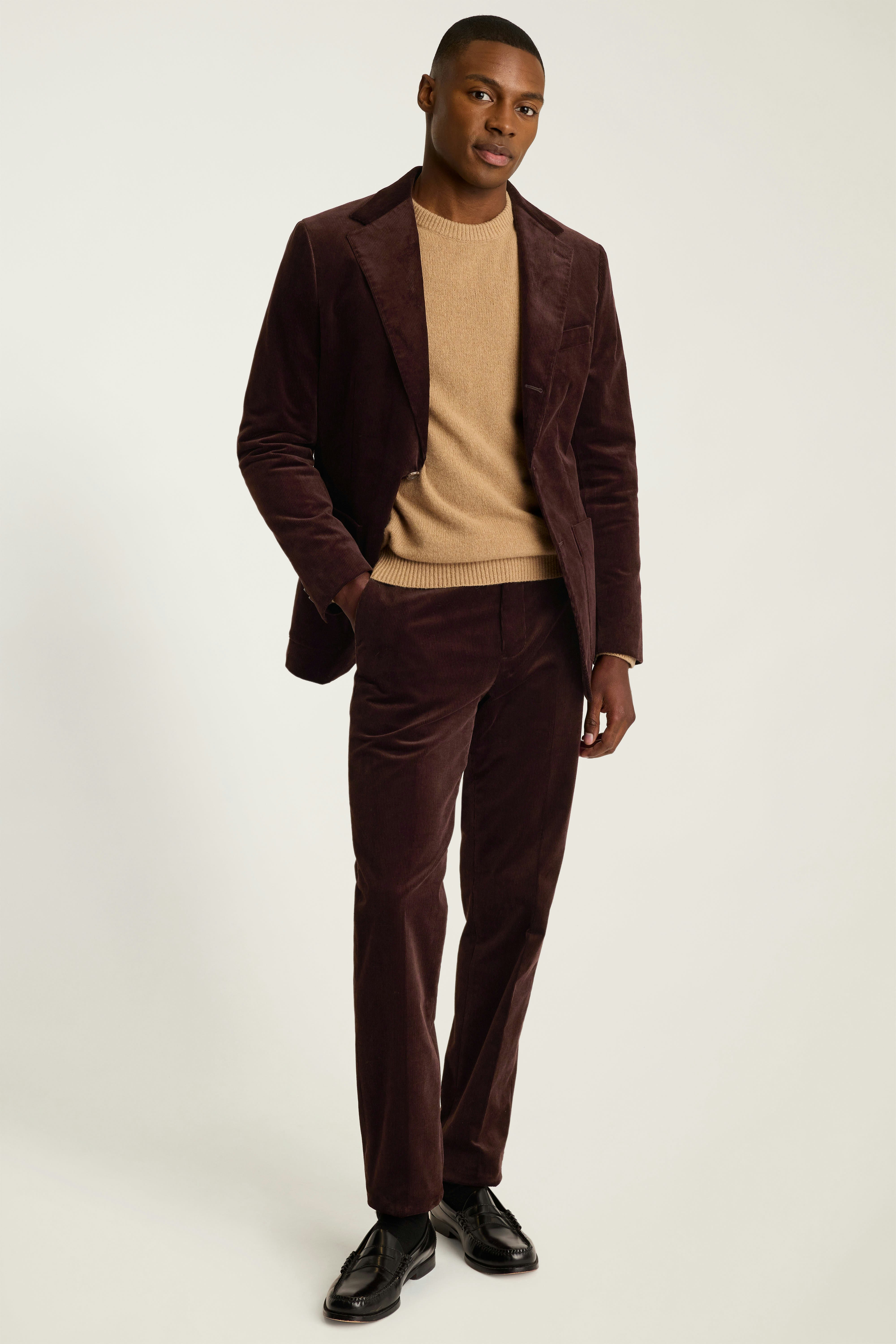 Jetsetter Italian Corduroy Blazer dark burgundy