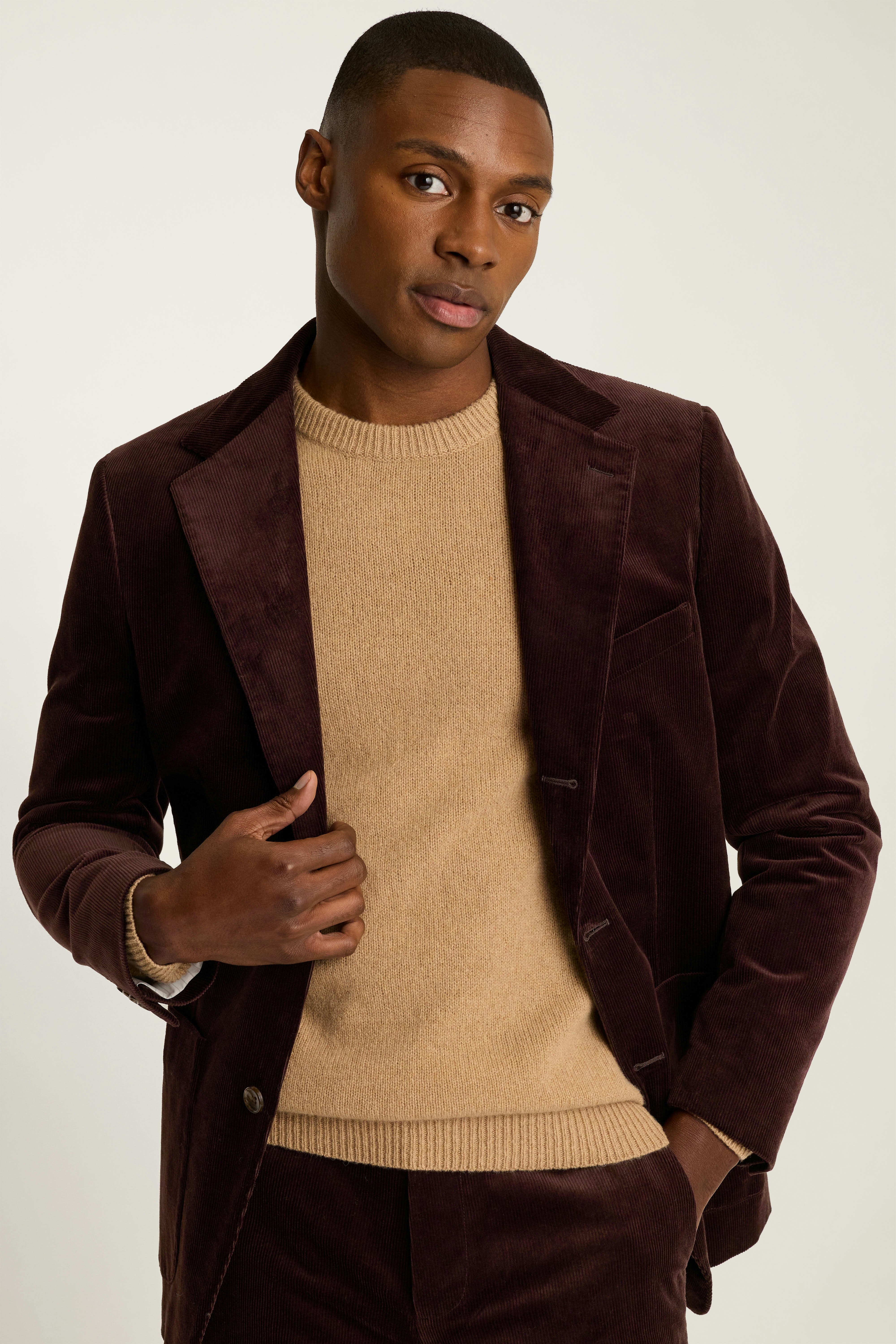 Jetsetter Italian Corduroy Blazer dark burgundy