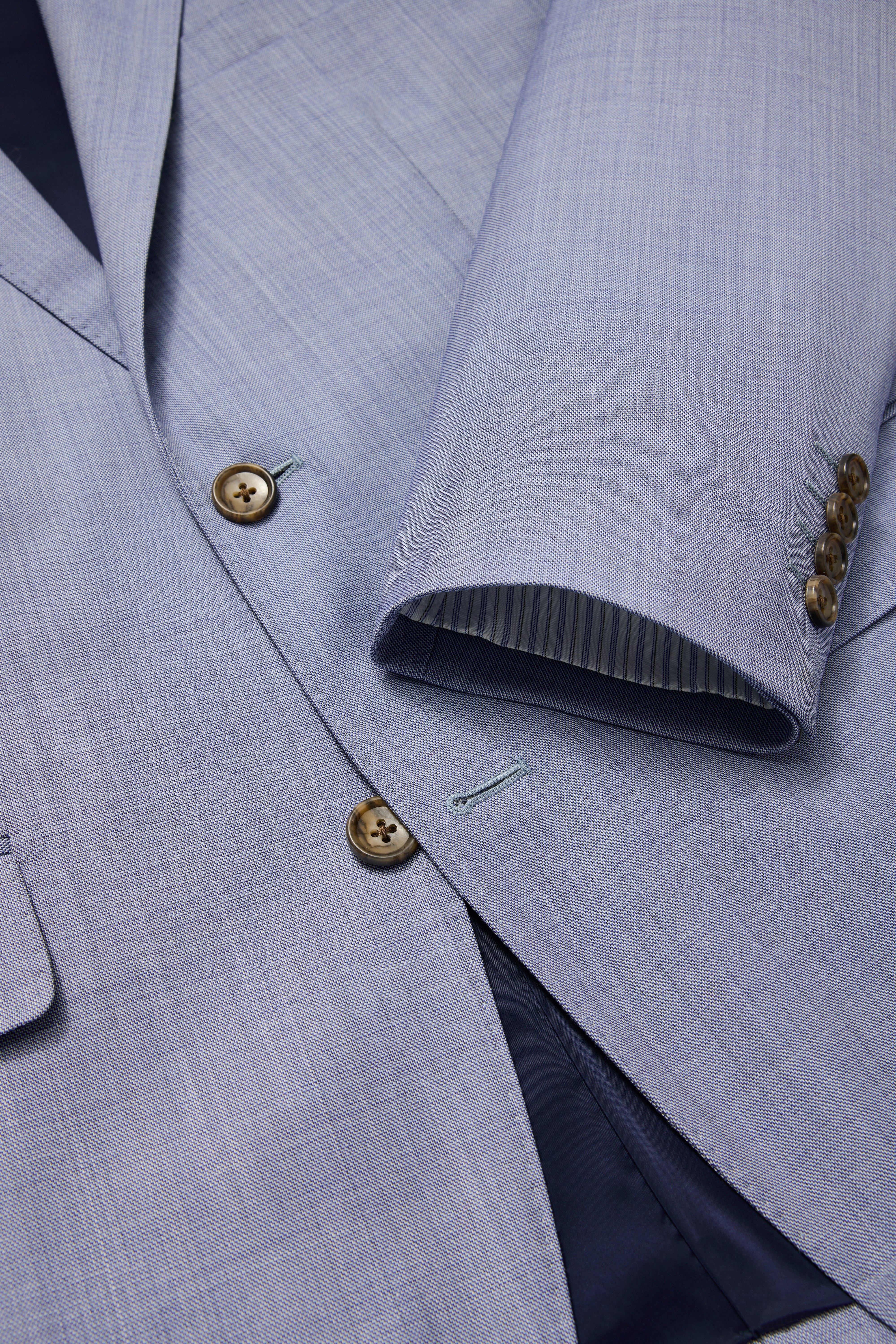 Jetsetter Italian Wool Blazer mid blue sharkskin