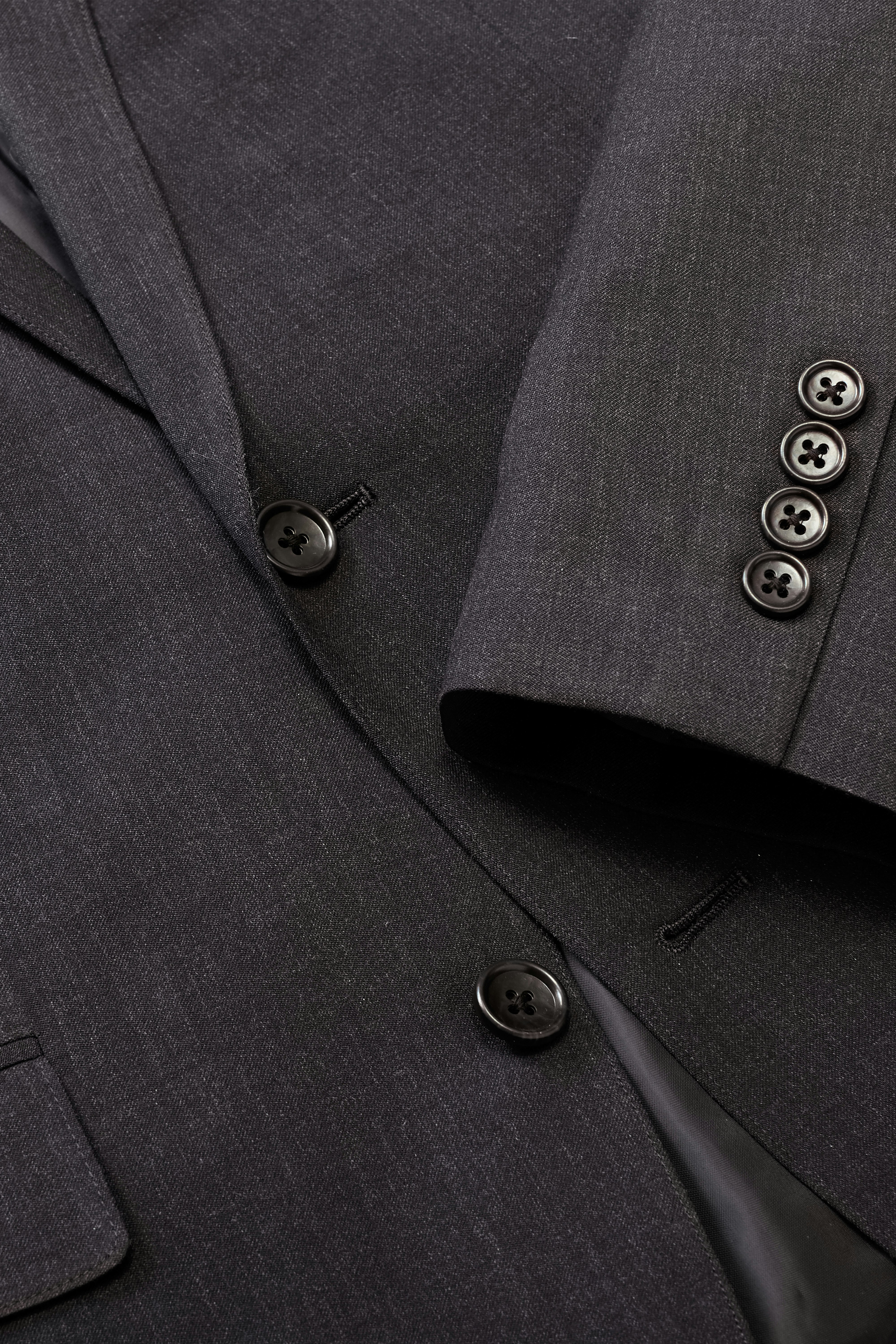 Jetsetter Stretch Wool Suit Jacket Extended Sizes charcoal