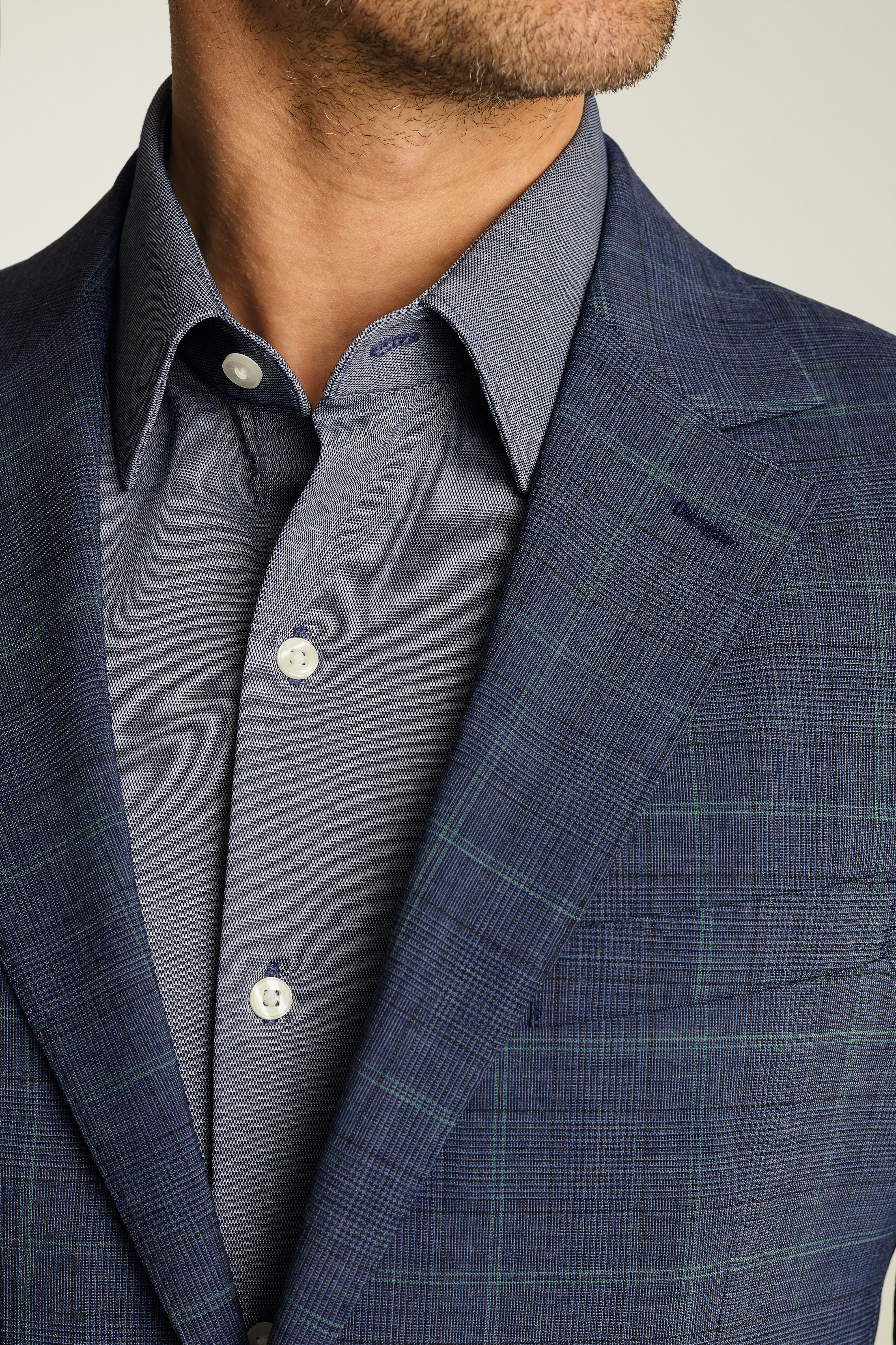 Jetsetter Italian Wool Blazer blue green glenplaid