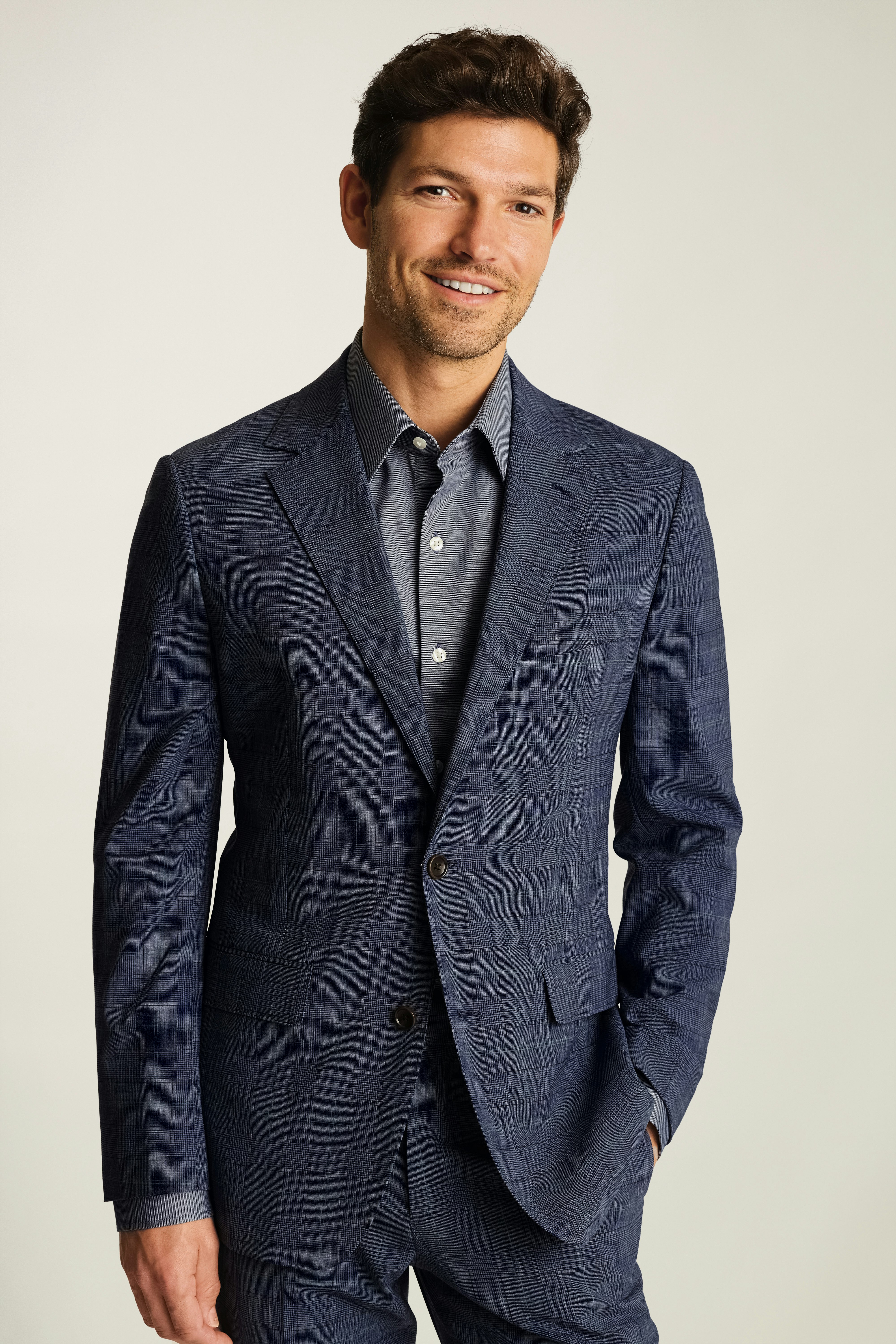 Jetsetter Italian Wool Blazer blue green glenplaid