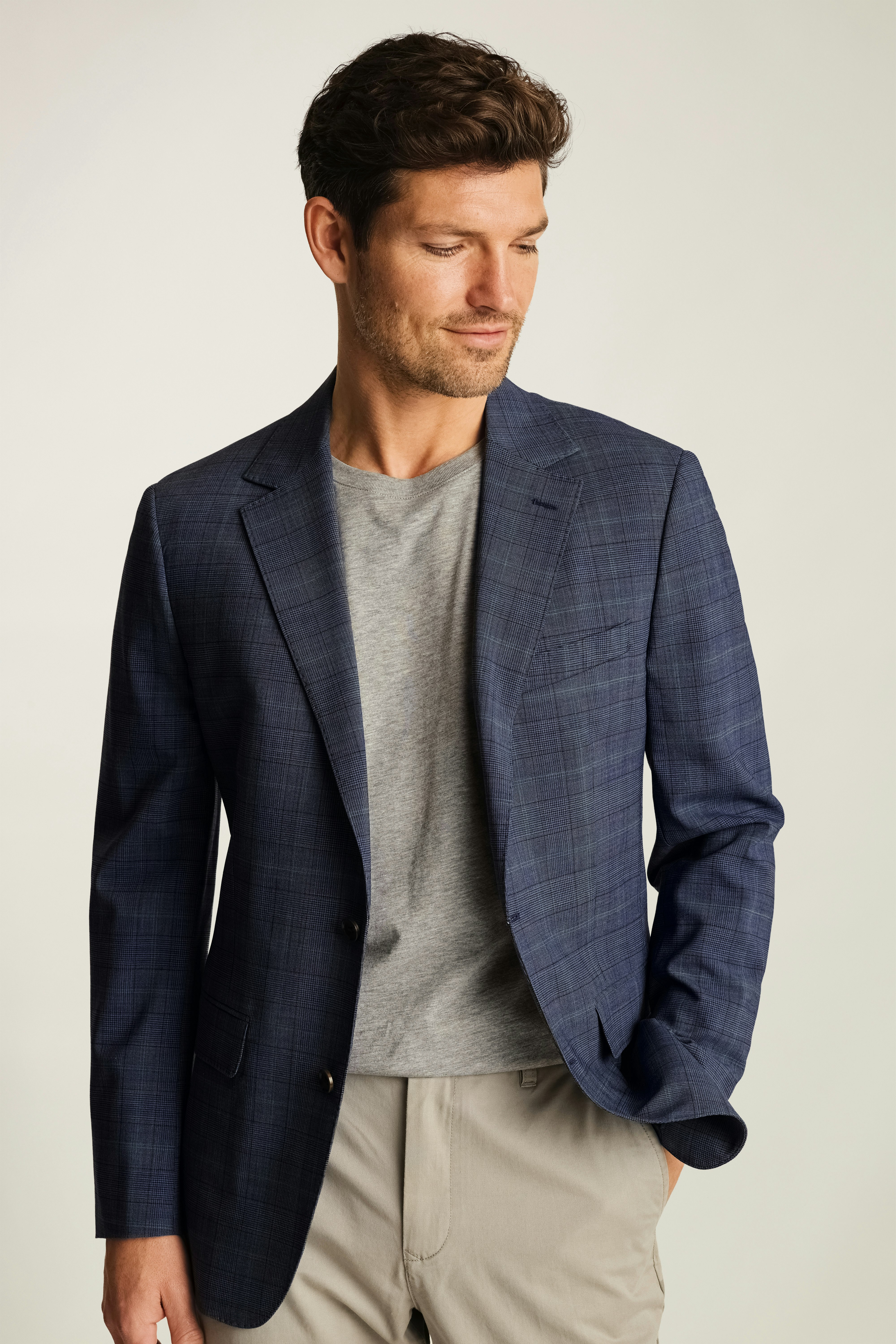 Jetsetter Italian Wool Blazer blue green glenplaid