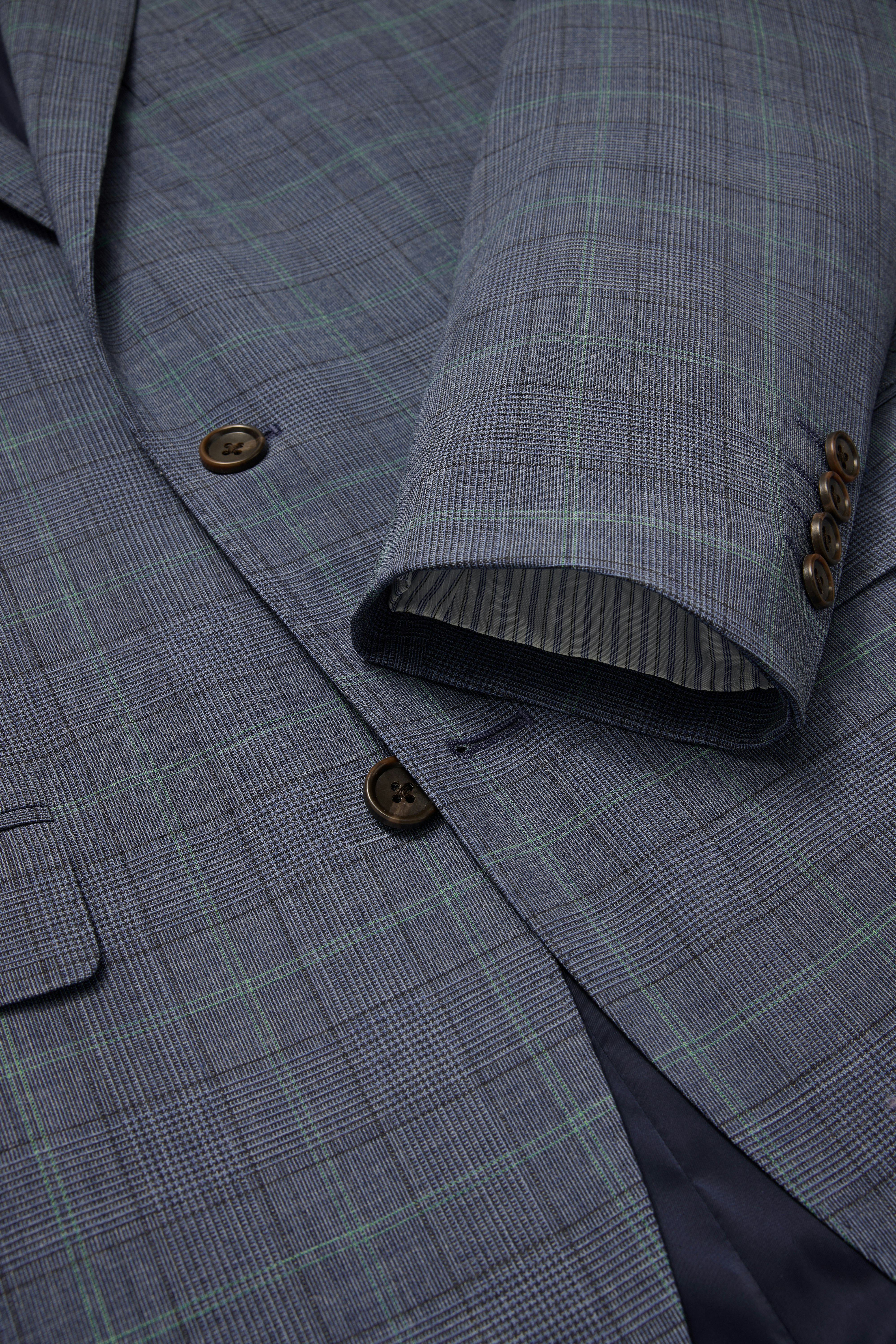 Jetsetter Italian Wool Blazer blue green glenplaid