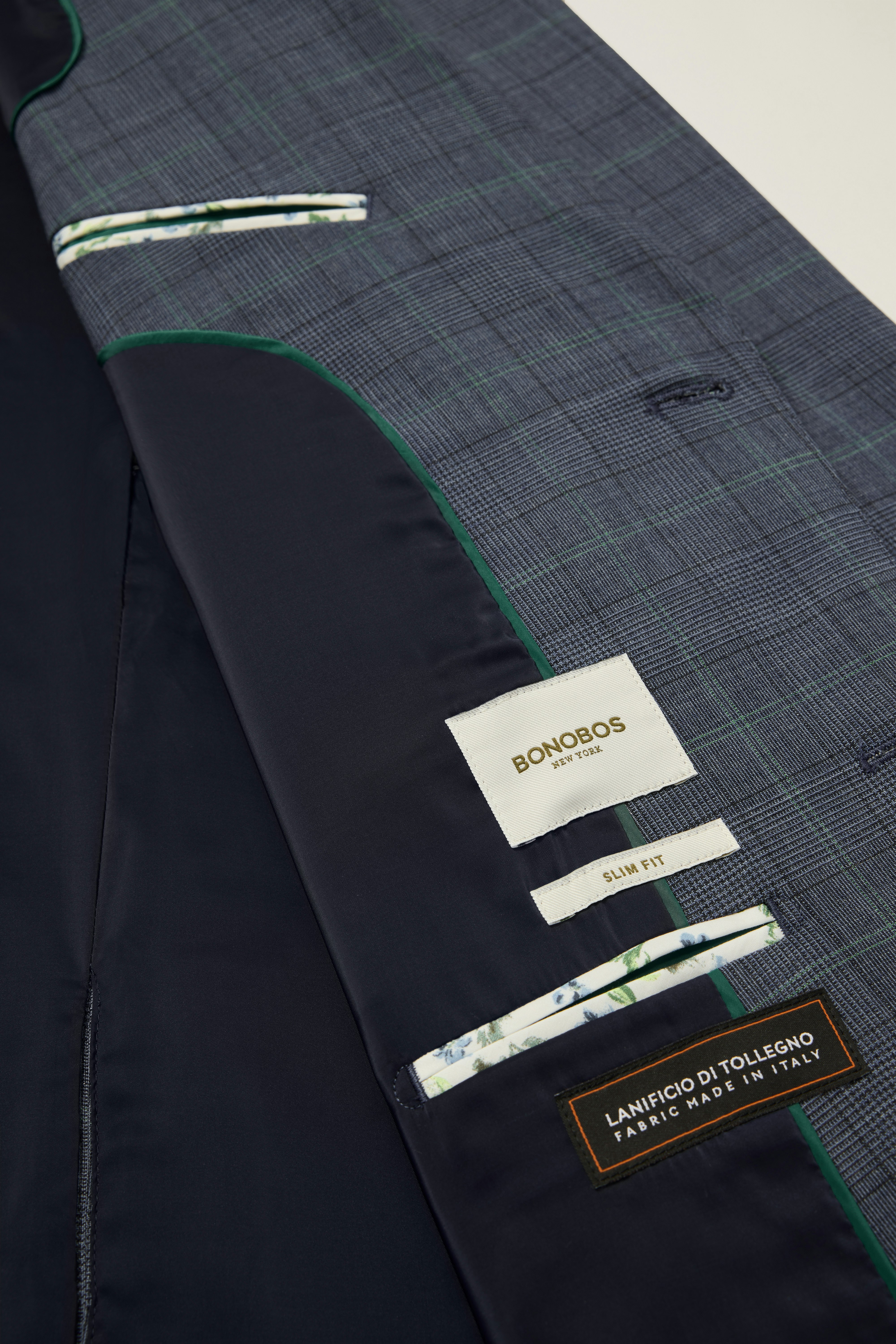 Jetsetter Italian Wool Blazer blue green glenplaid