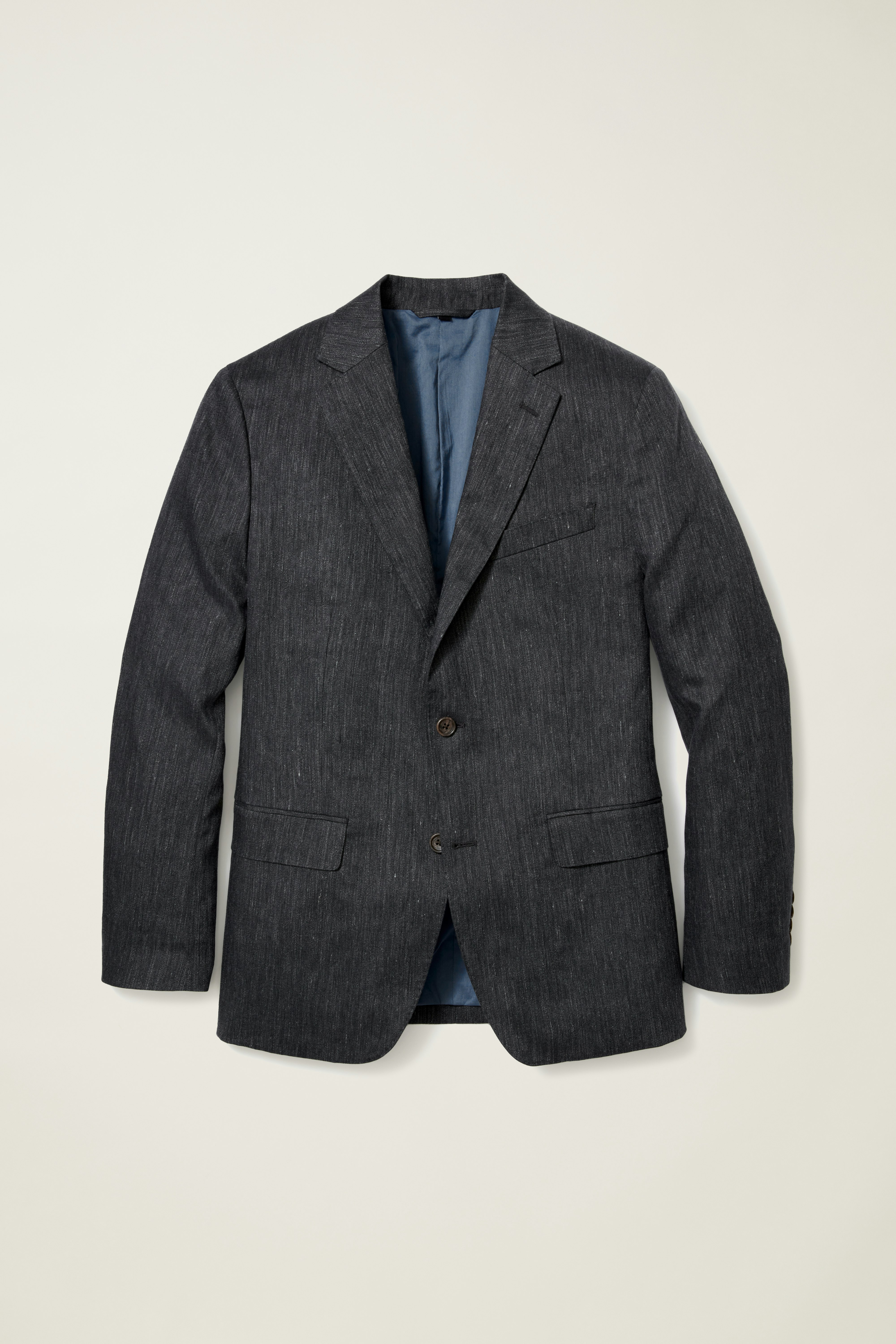 Italian Stretch Linen Suit Jacket charcoal