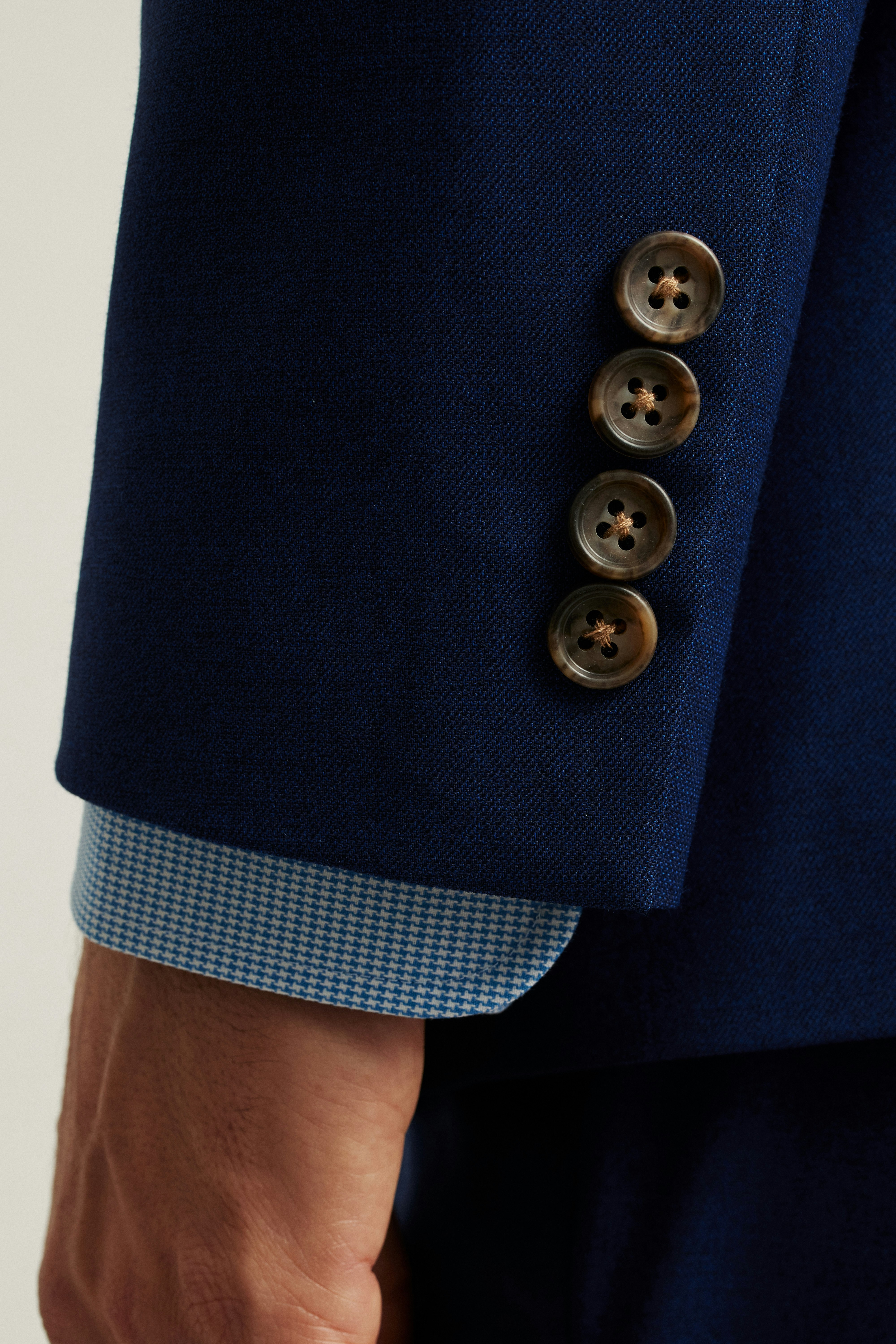 Jetsetter Italian Wool Blazer bright navy sharkskin 4 Jetsetter Italian Wool Blazer bright navy sharkskin