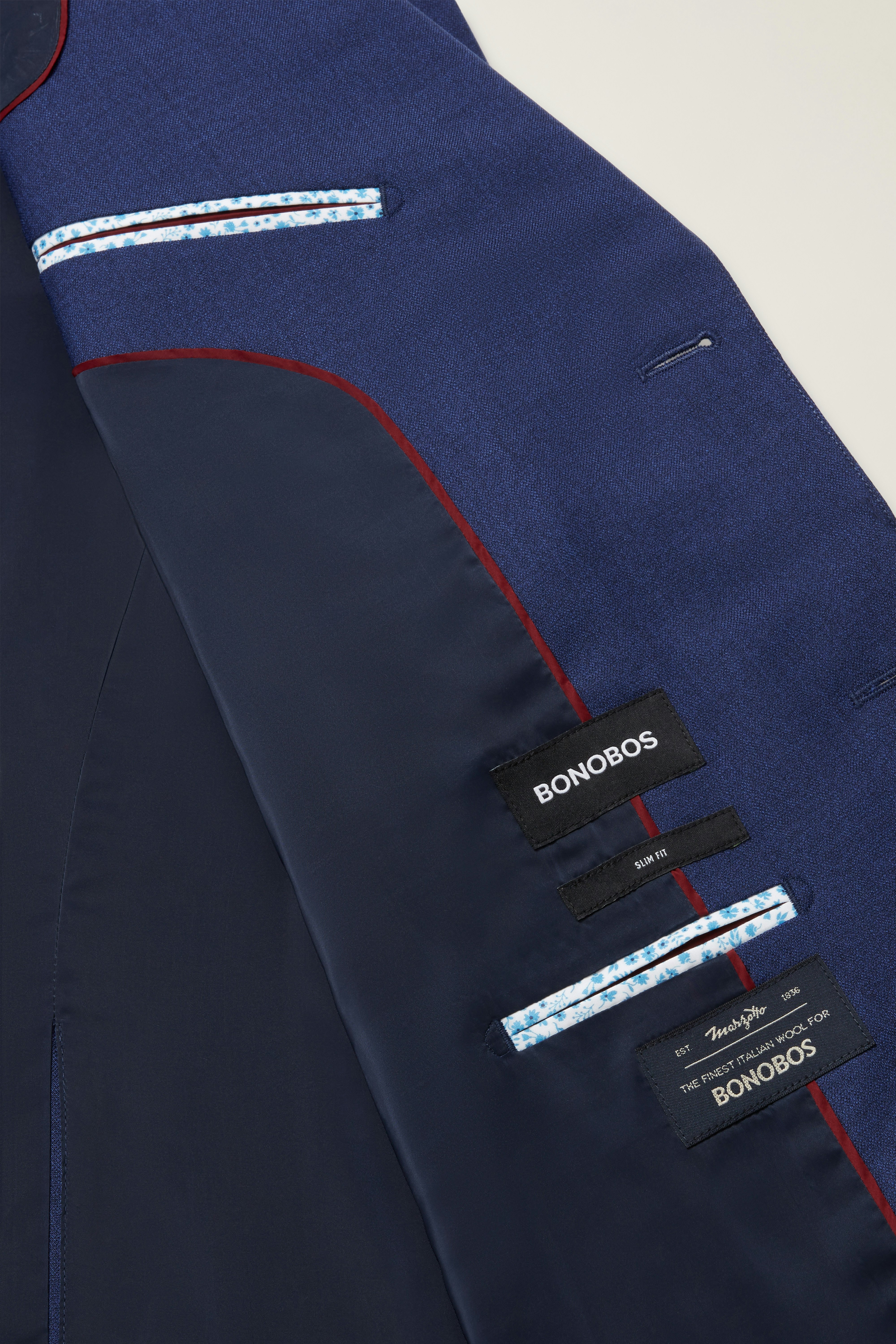 Jetsetter Italian Wool Blazer bright navy sharkskin 9 Jetsetter Italian Wool Blazer bright navy sharkskin