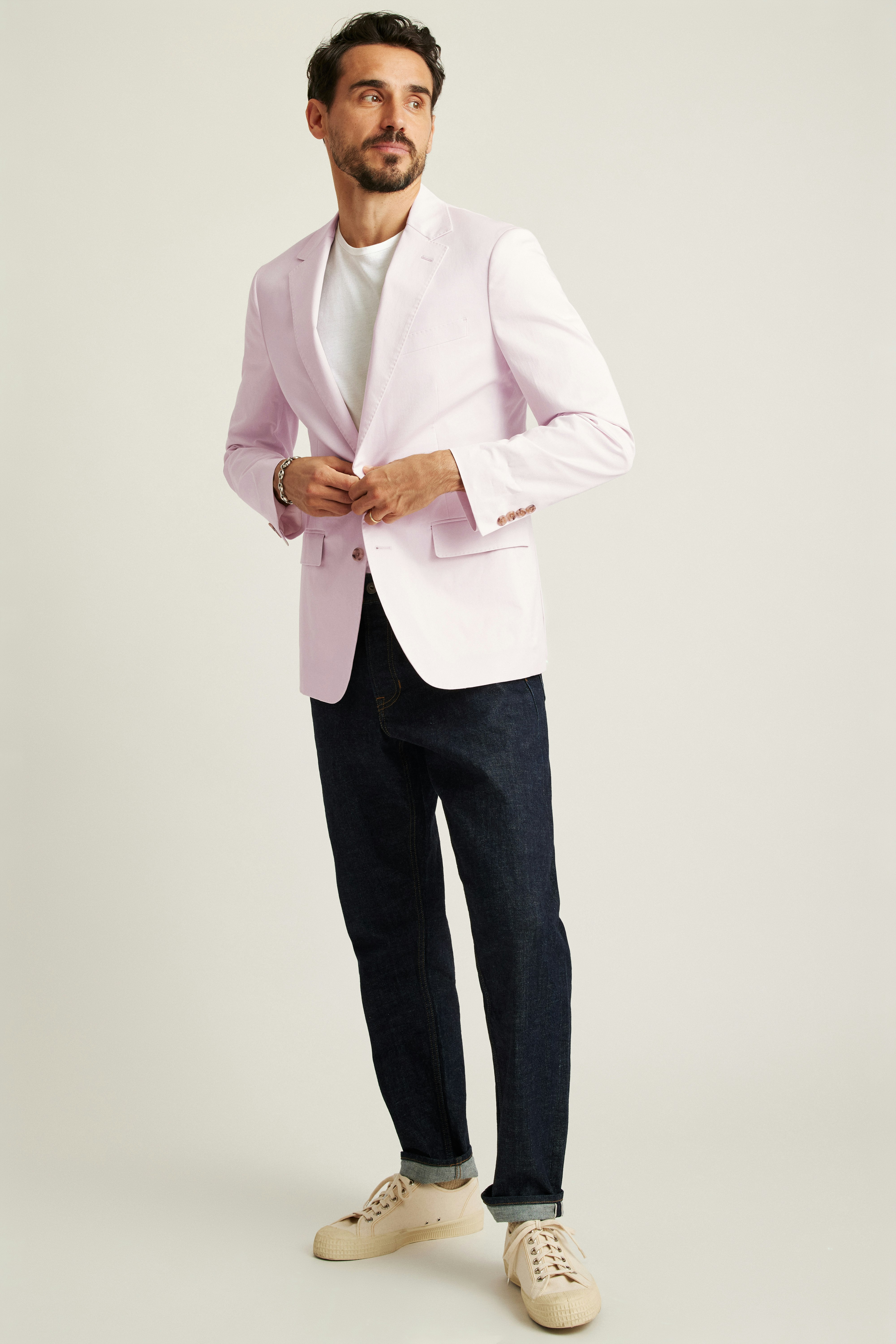 Jetsetter Italian Cotton Blazer dusty pink