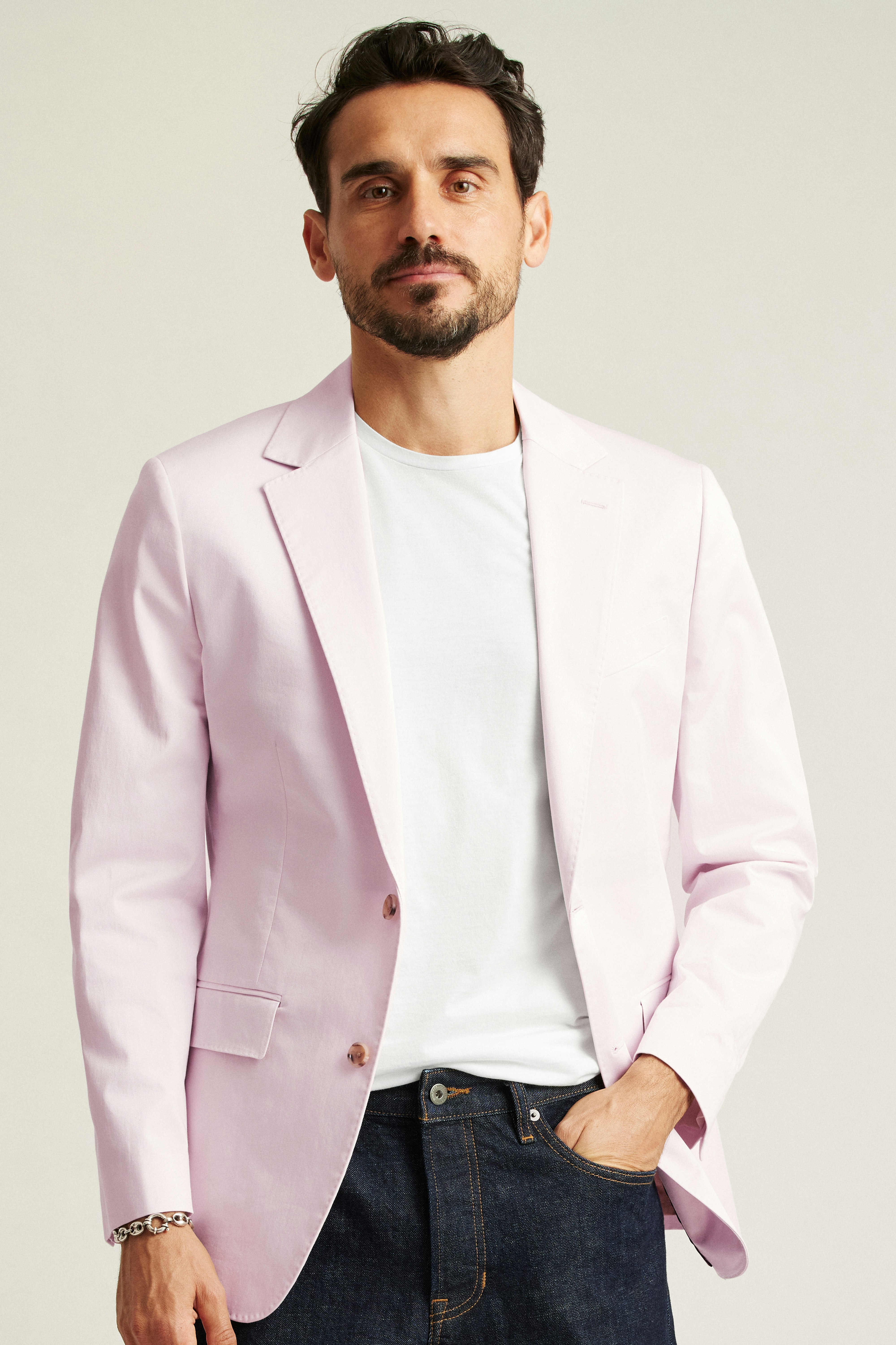Jetsetter Italian Cotton Blazer dusty pink