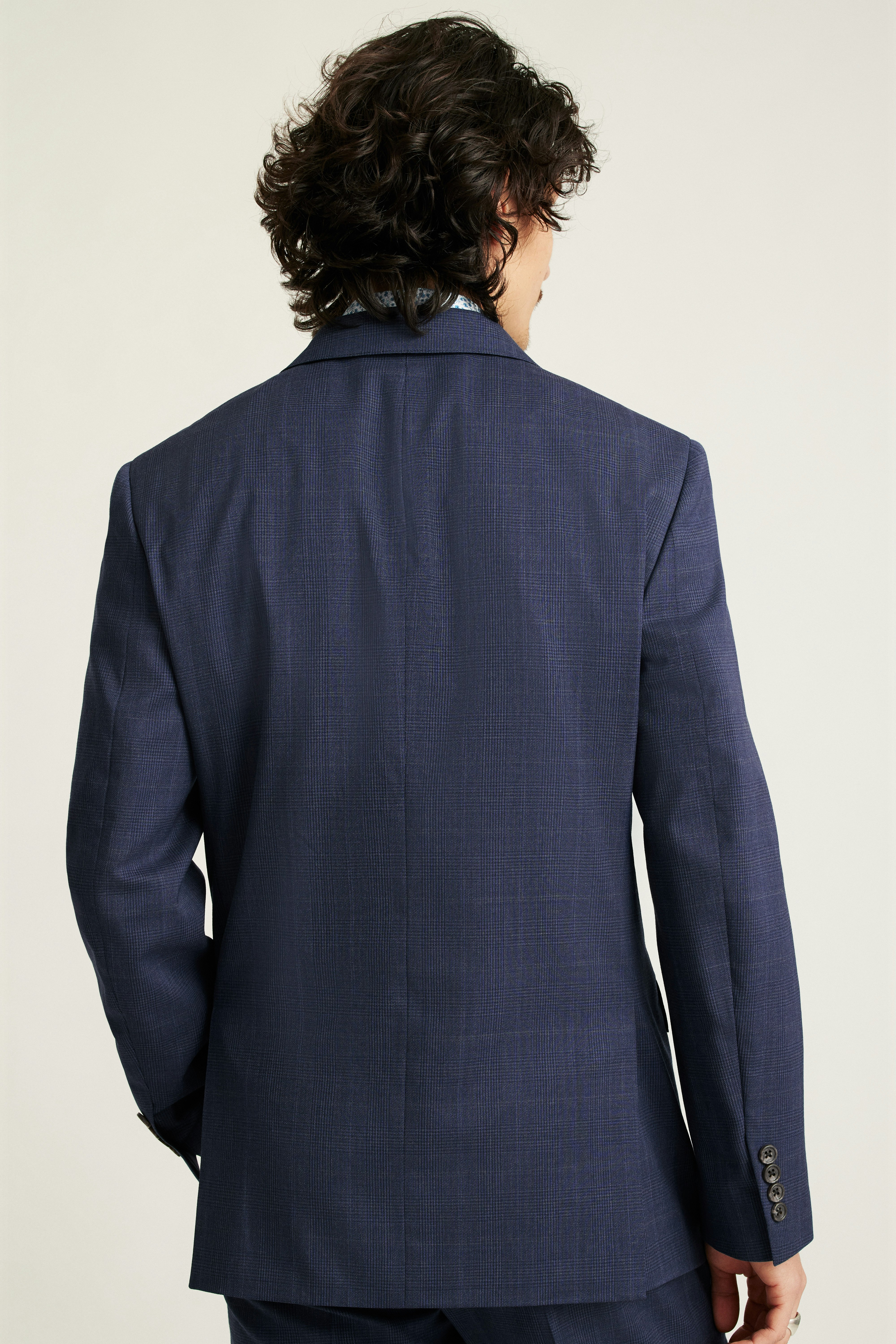 Jetsetter Italian Wool Blazer navy glen plaid