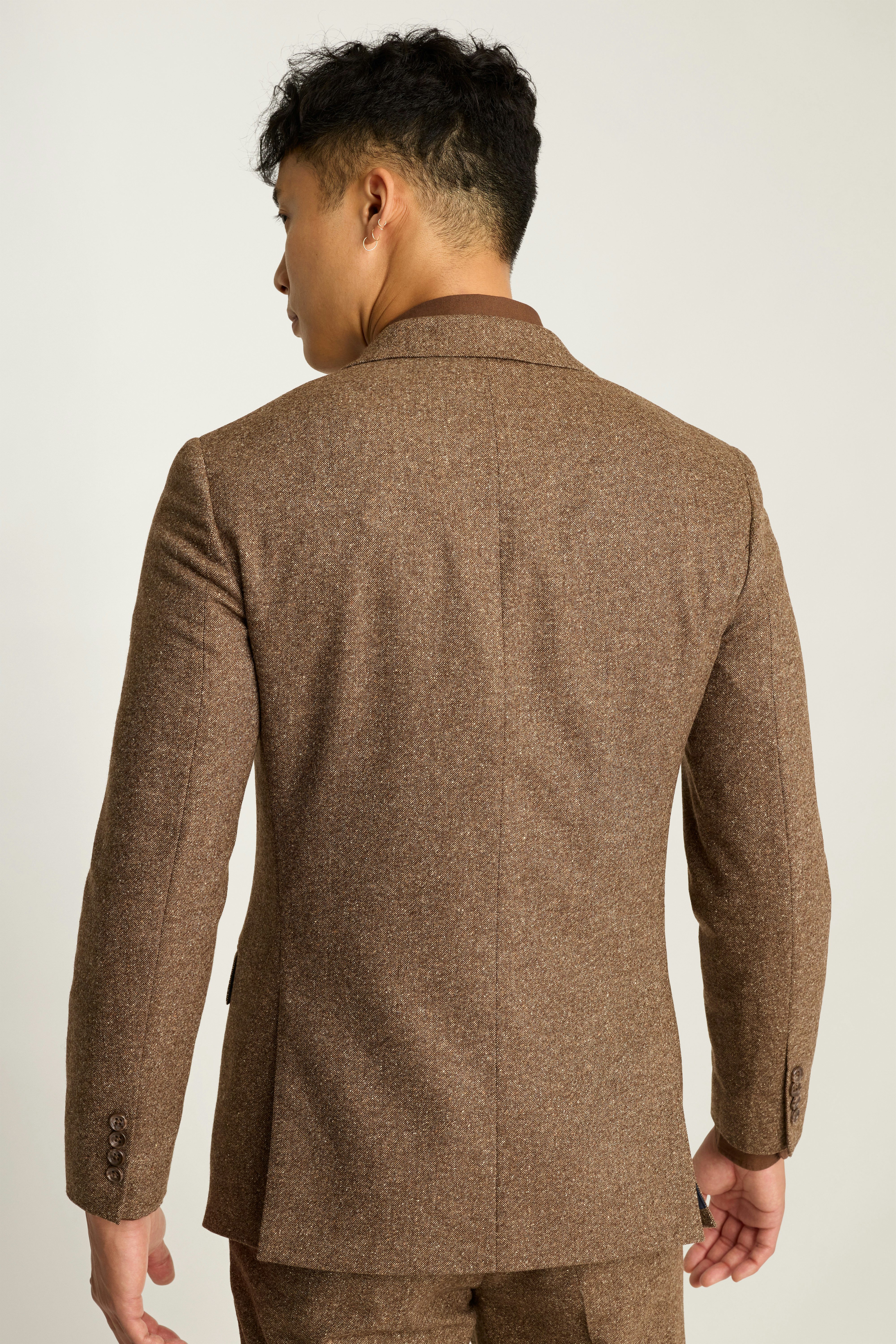 Jetsetter Italian Wool Blazer khaki donegal