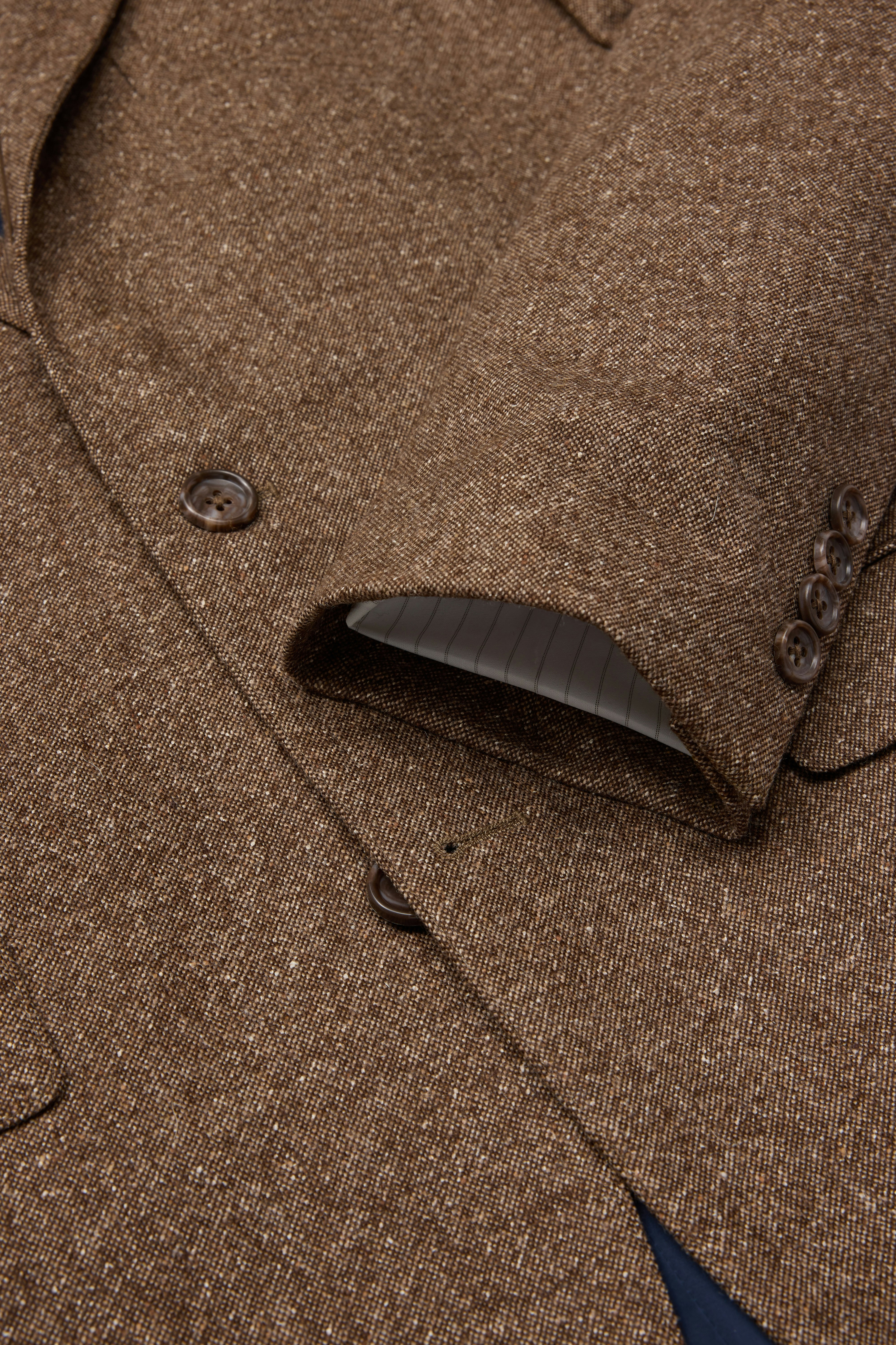 Jetsetter Italian Wool Blazer khaki donegal