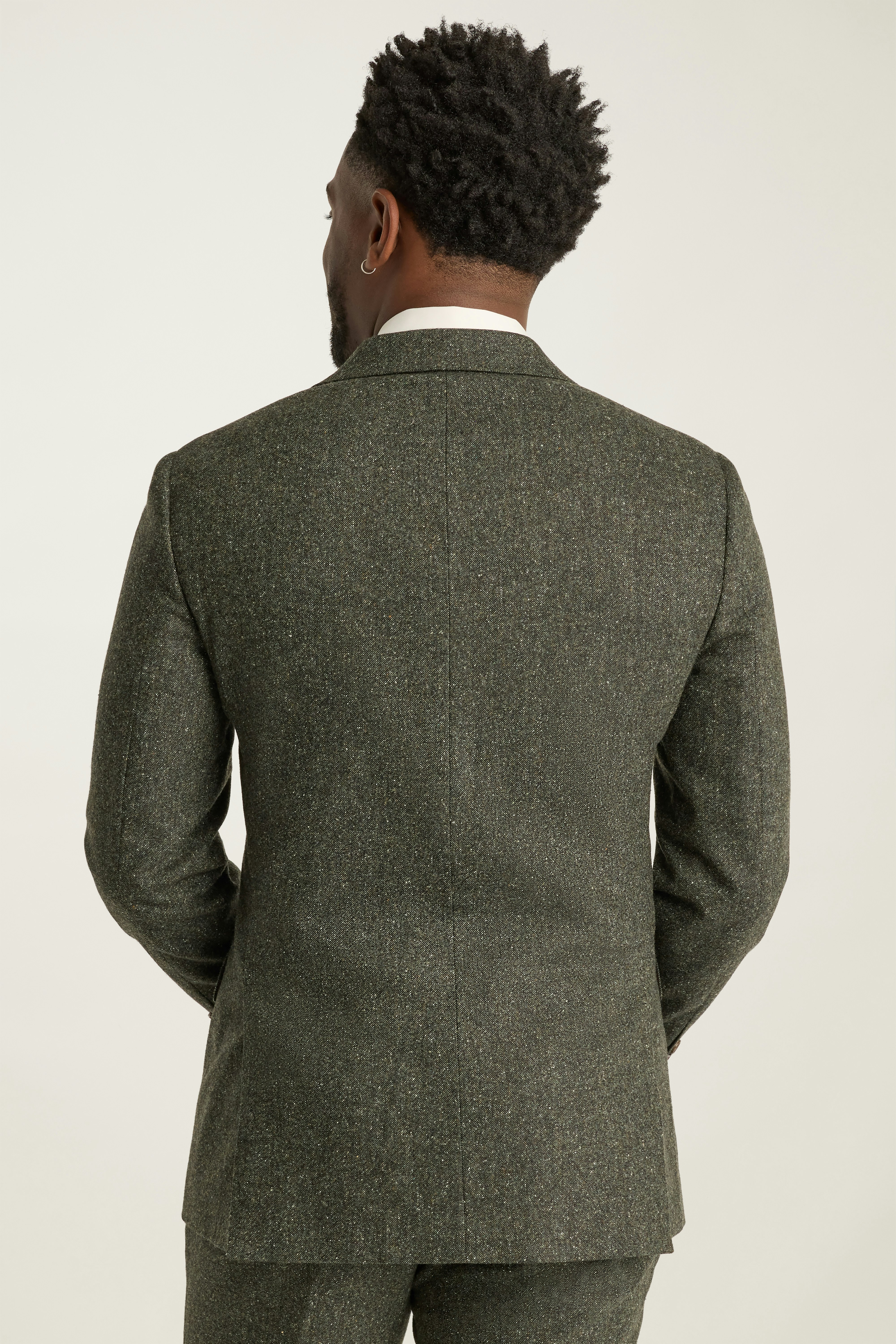 Jetsetter Italian Wool Blazer olive donegal