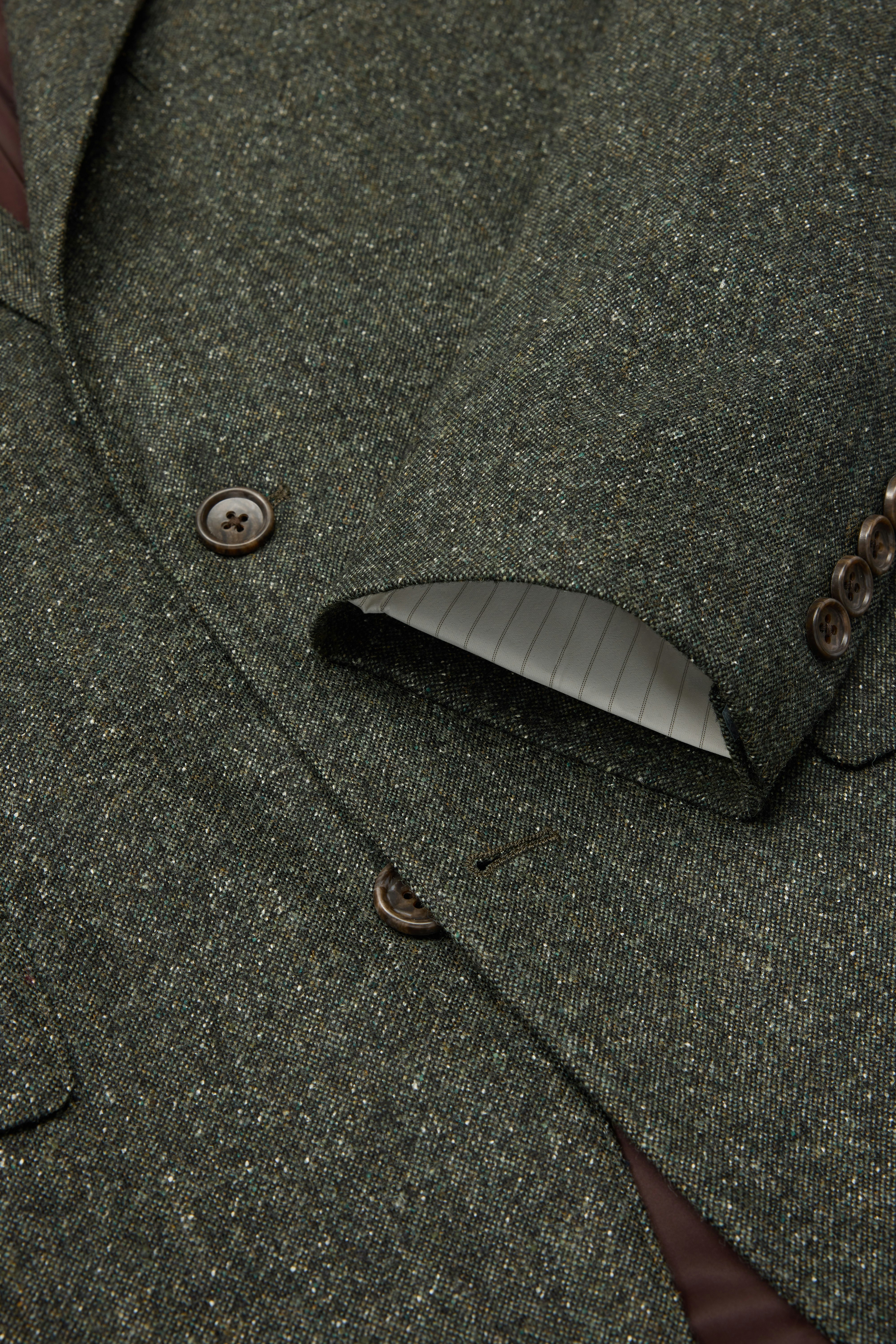 Jetsetter Italian Wool Blazer olive donegal