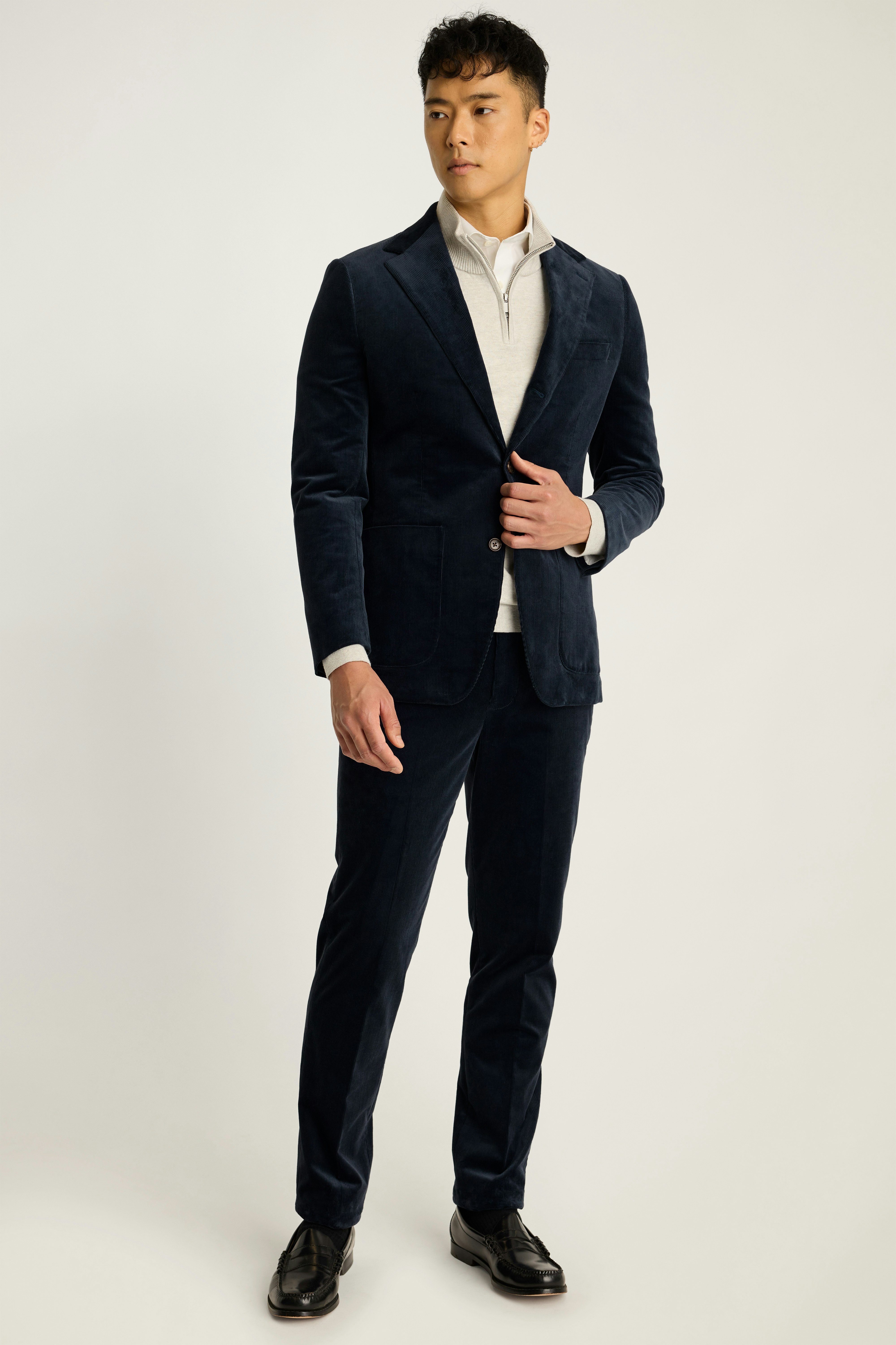 Jetsetter Italian Corduroy Blazer dark blue