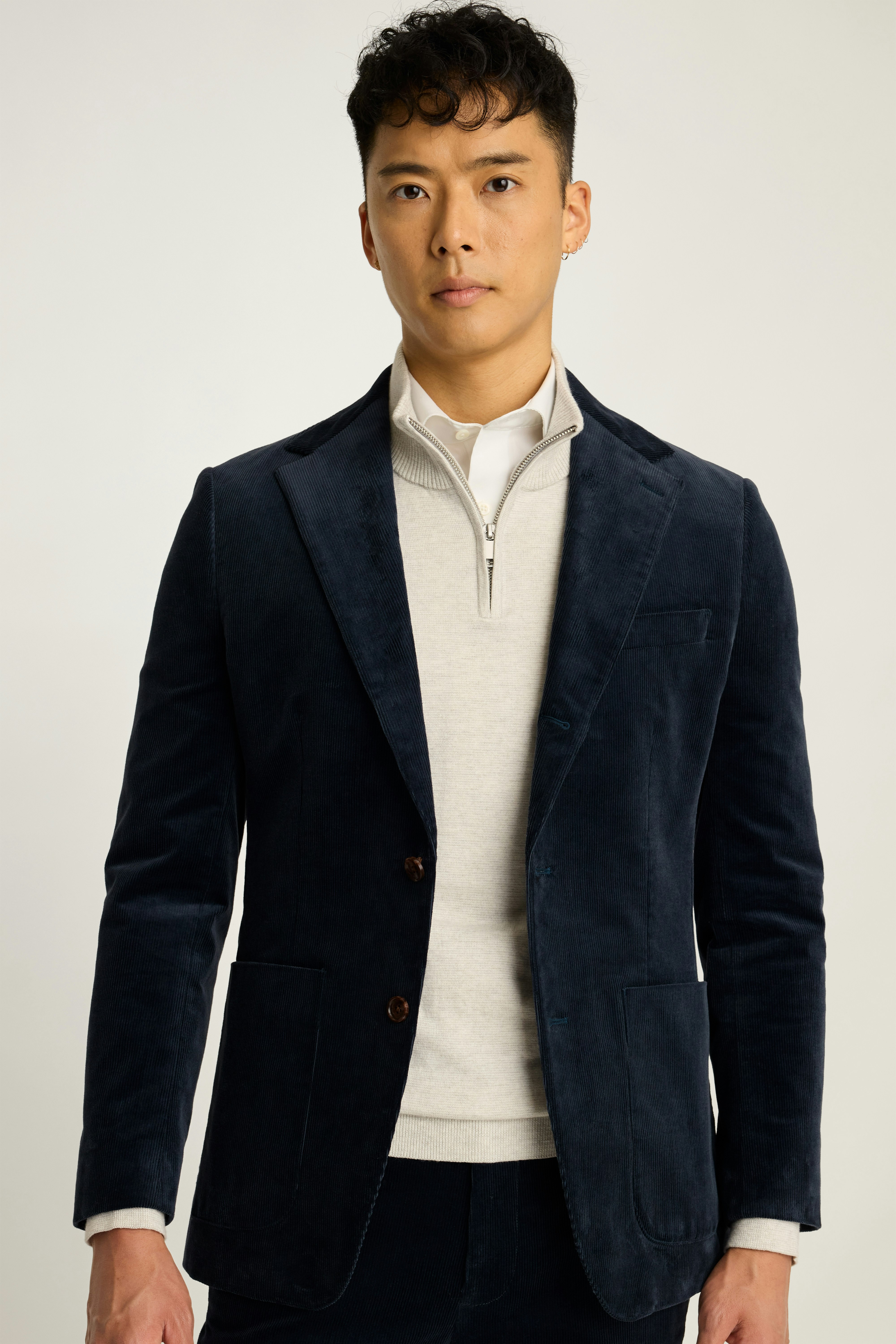 Jetsetter Italian Corduroy Blazer dark blue