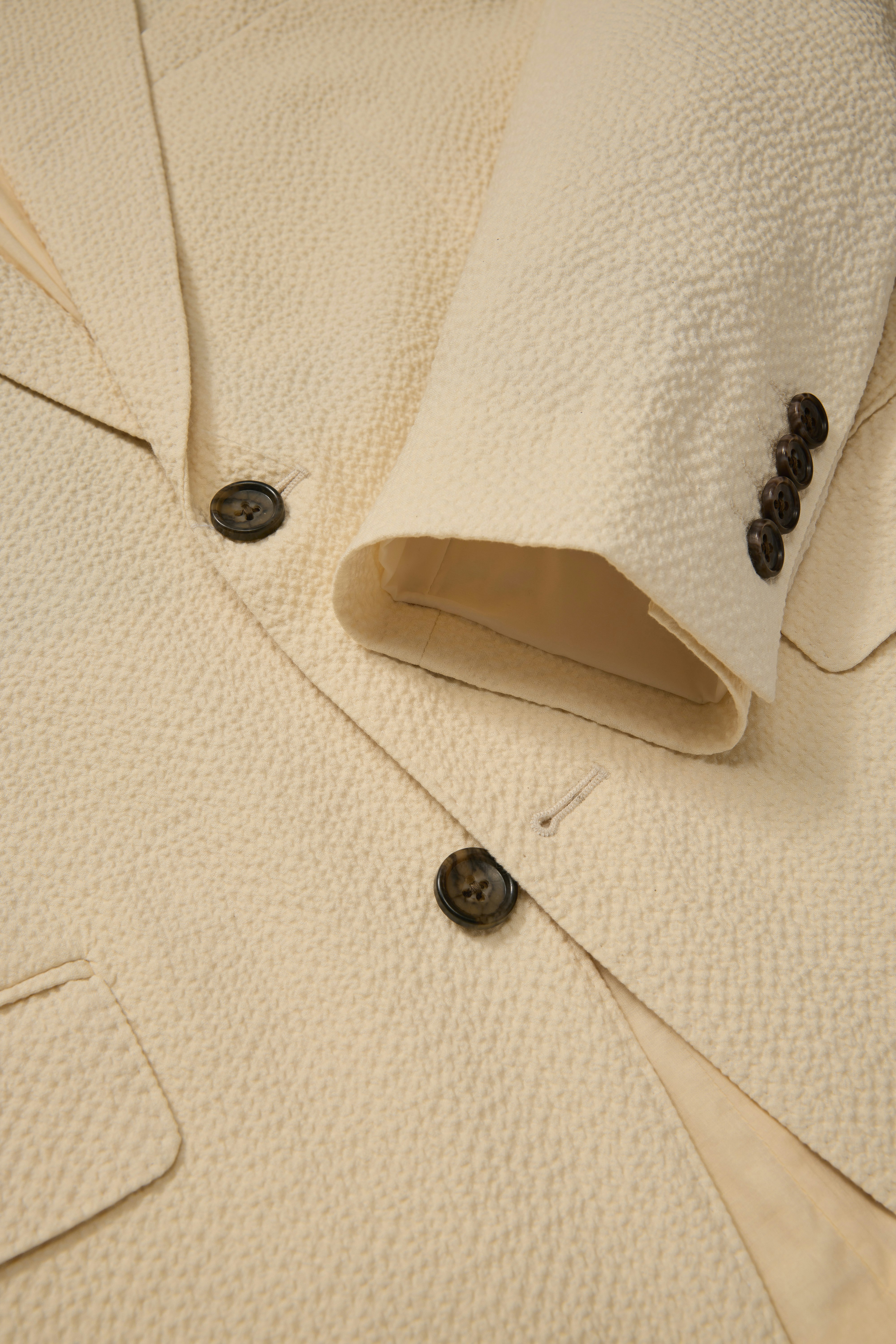 Jetsetter Italian Seersucker Blazer ivory seersucker