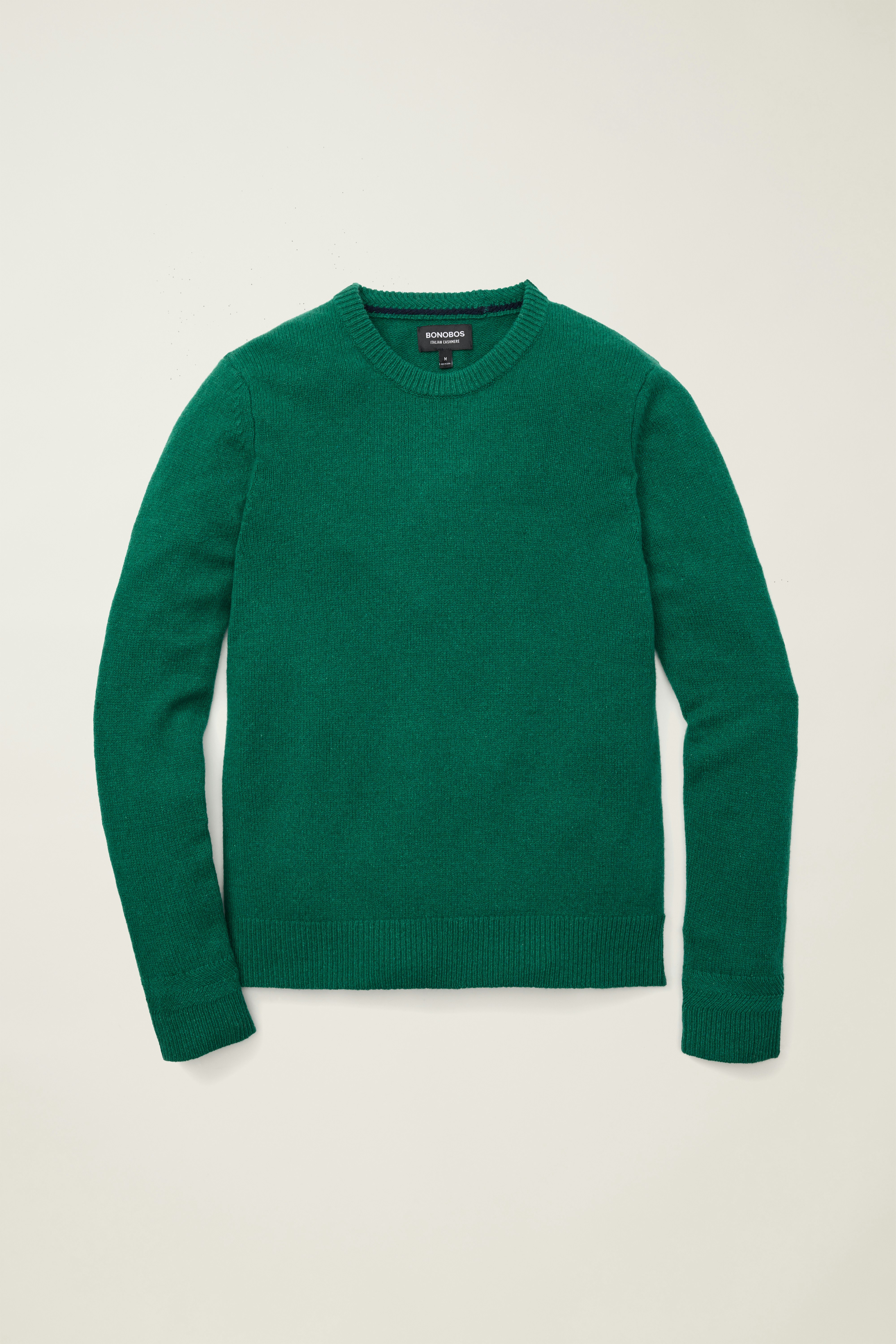 Cashmere Crew Neck Sweater blue green