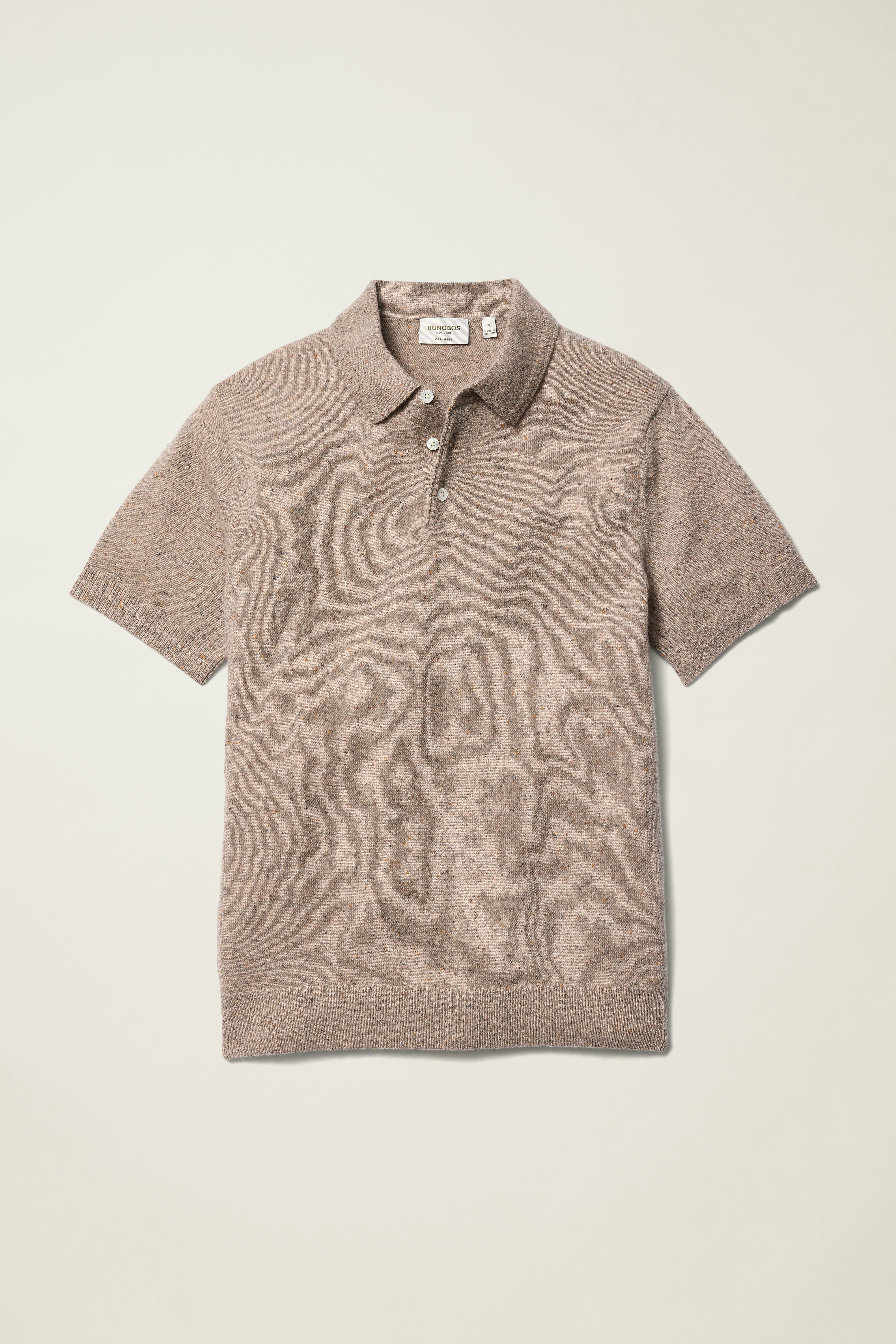 Cashmere Sweater Polo oatmeal donegal 5 Cashmere Sweater Polo oatmeal donegal